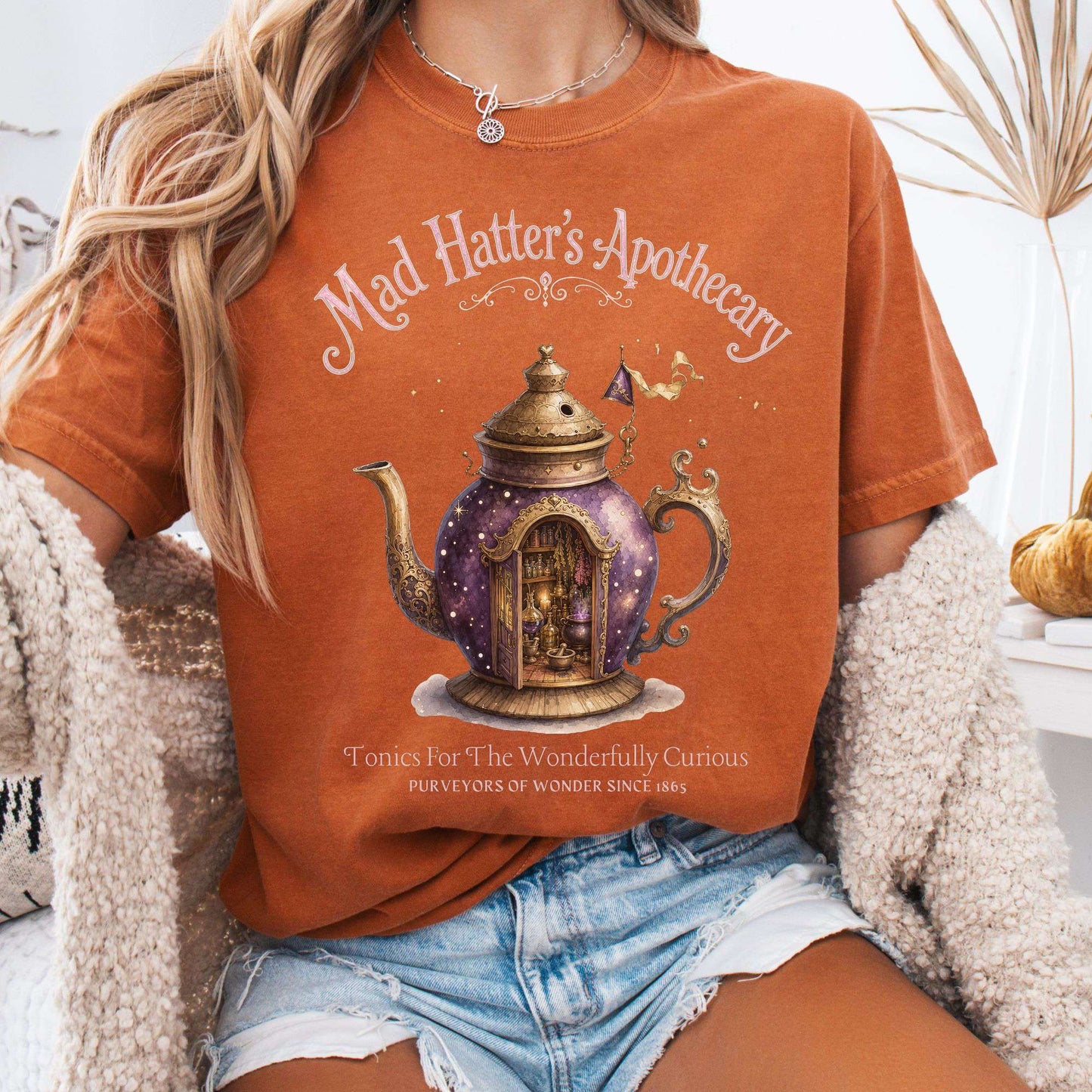 T-Shirt Yam / S Mad Hatter's Apothecary Lewis Carroll Literary T-Shirt The Mystic Eden