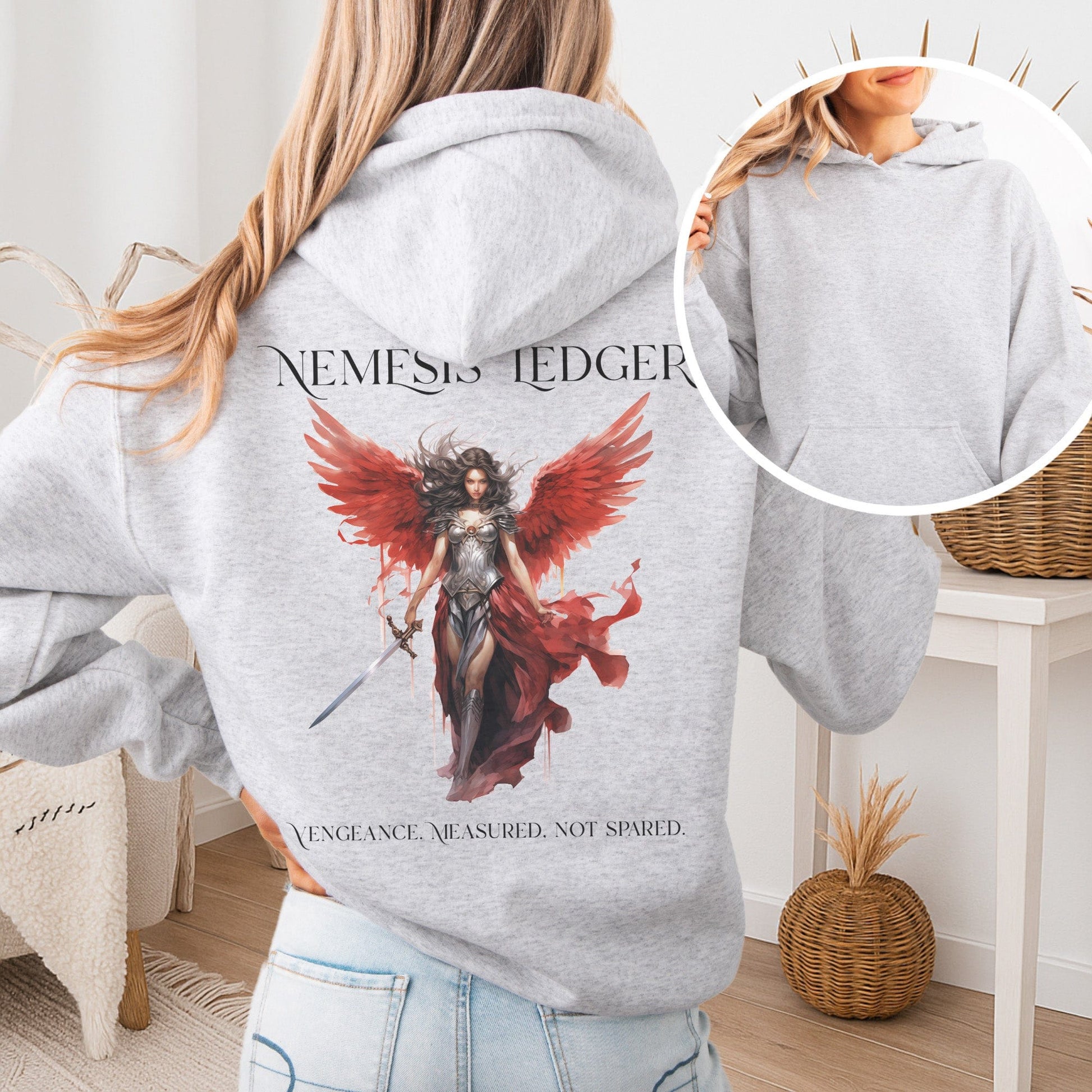 Hoodie Ash / S Nemesis' Ledger Hoodie – Goddess of Justice Tee The Mystic Eden