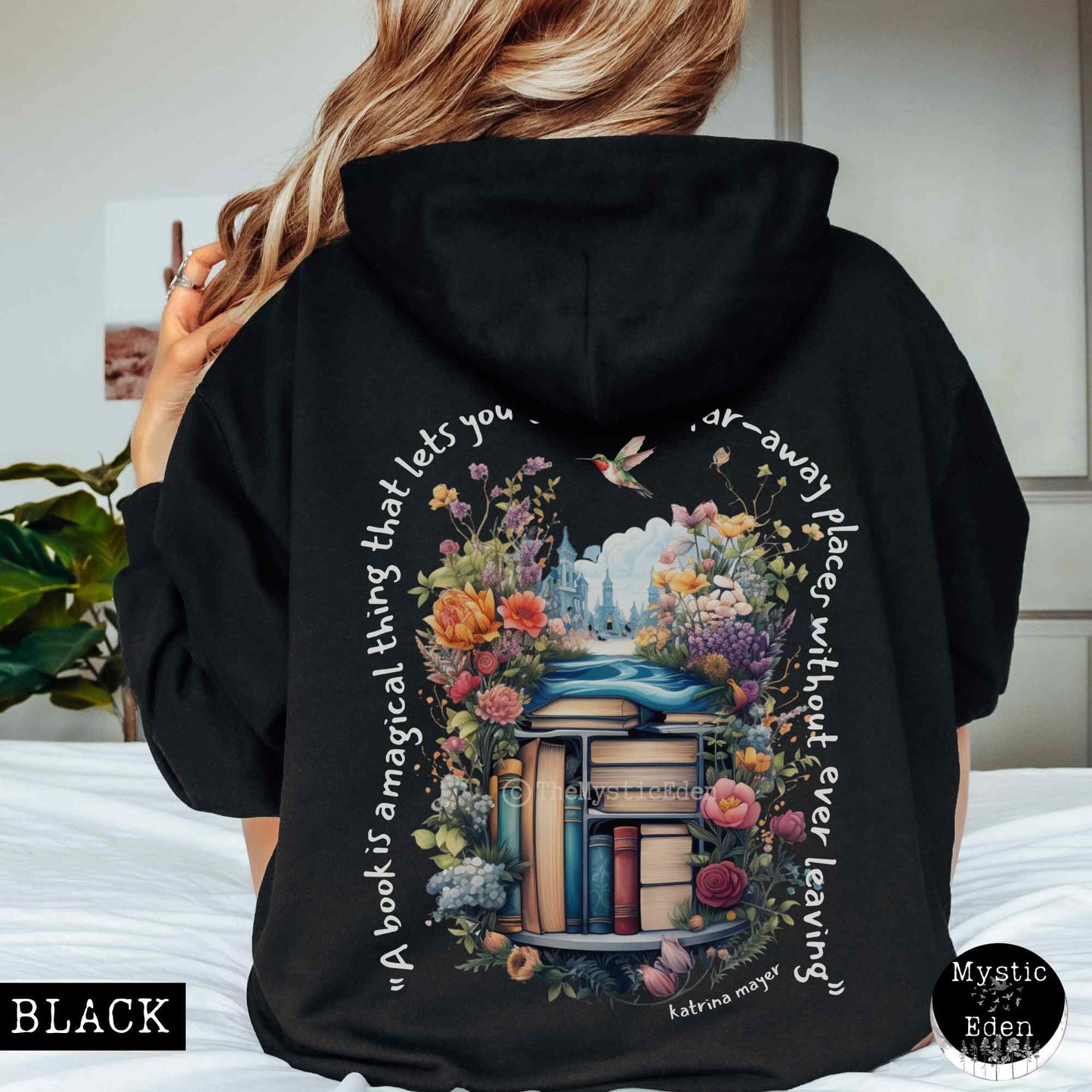 Hoodie Black / S Magic Book Hoodie Sweatshirt The Mystic Eden