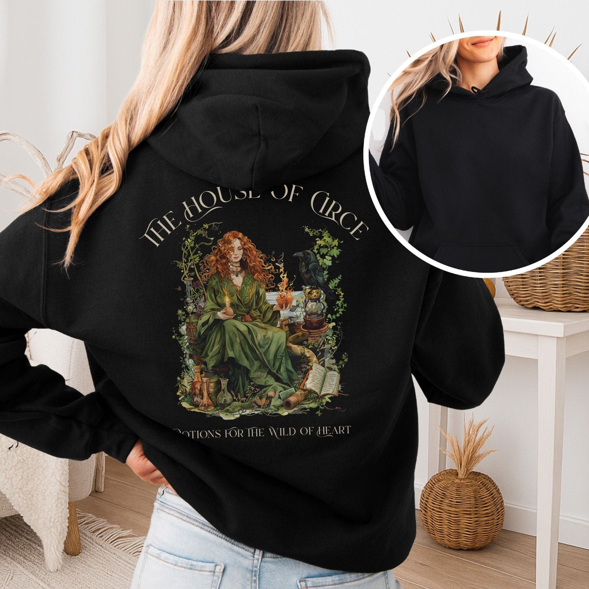 Hoodie Black / S The House of Circe Hoodie β Potions & Magic Tee The Mystic Eden