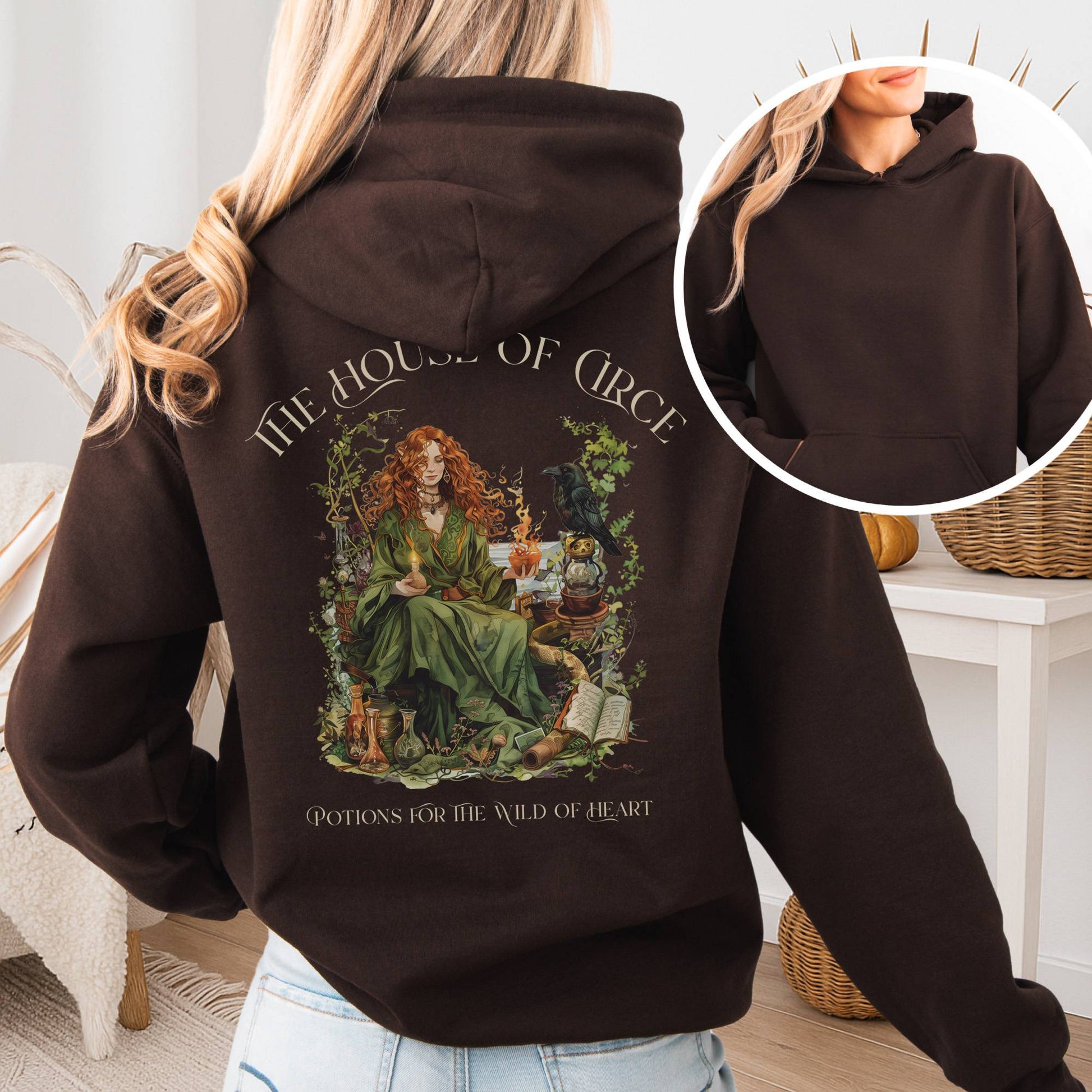 Hoodie Dark Chocolate / S The House of Circe Hoodie β Potions & Magic Tee The Mystic Eden