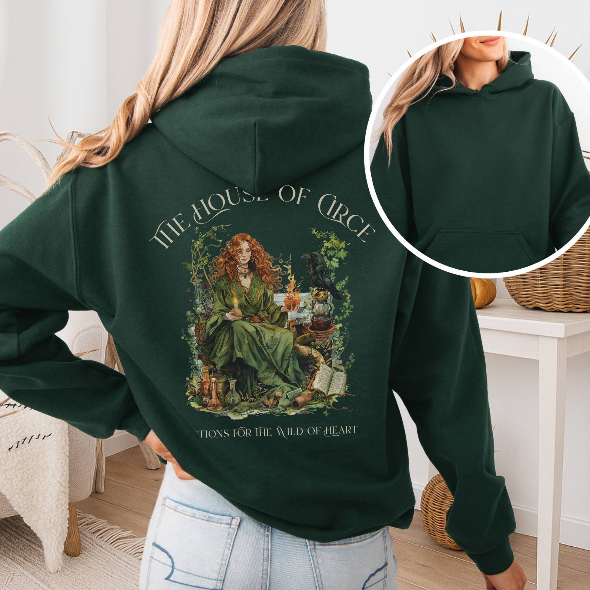 Hoodie Forest Green / S The House of Circe Hoodie β Potions & Magic Tee The Mystic Eden