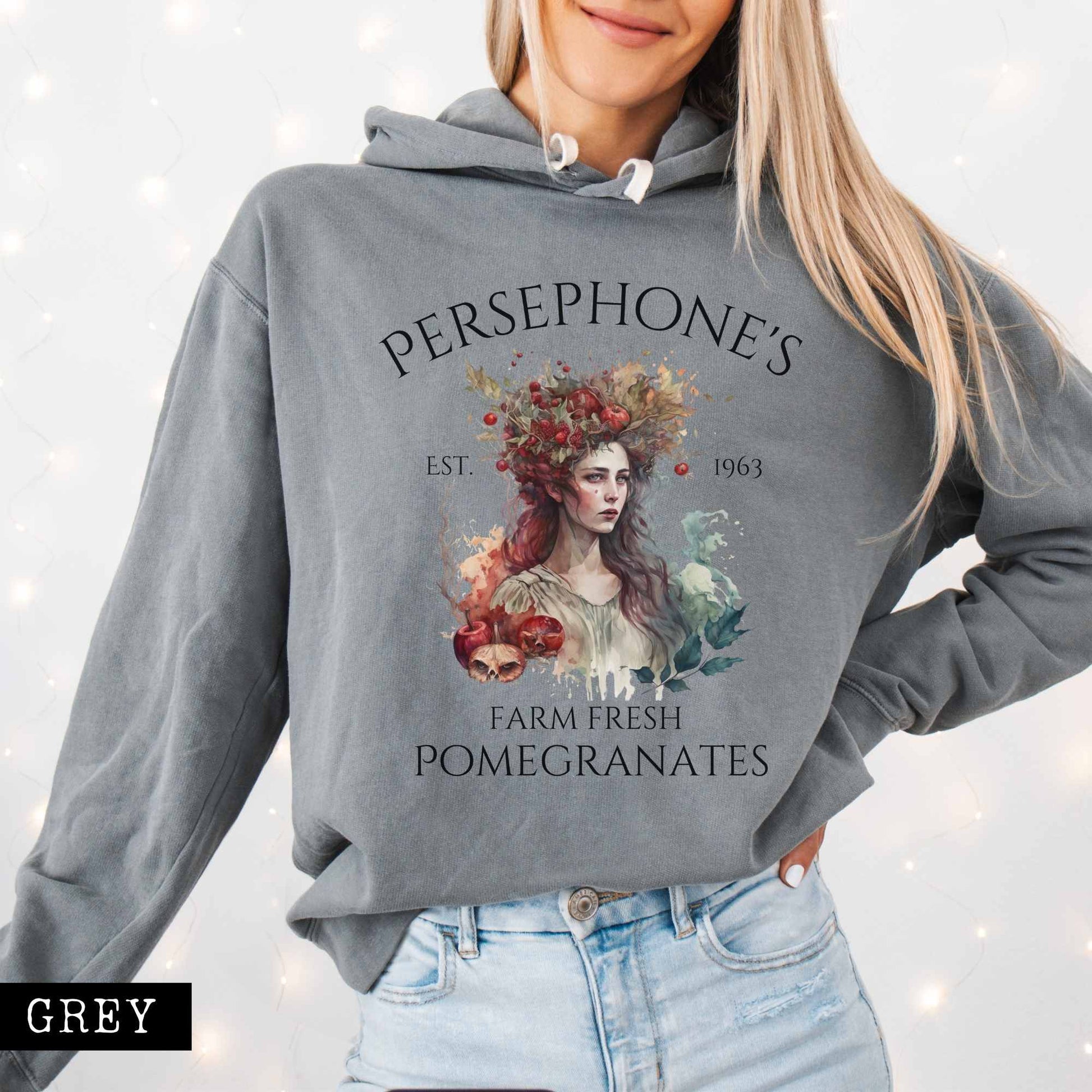 Hoodie Grey / S Vintage Persephone Hoodie The Mystic Eden