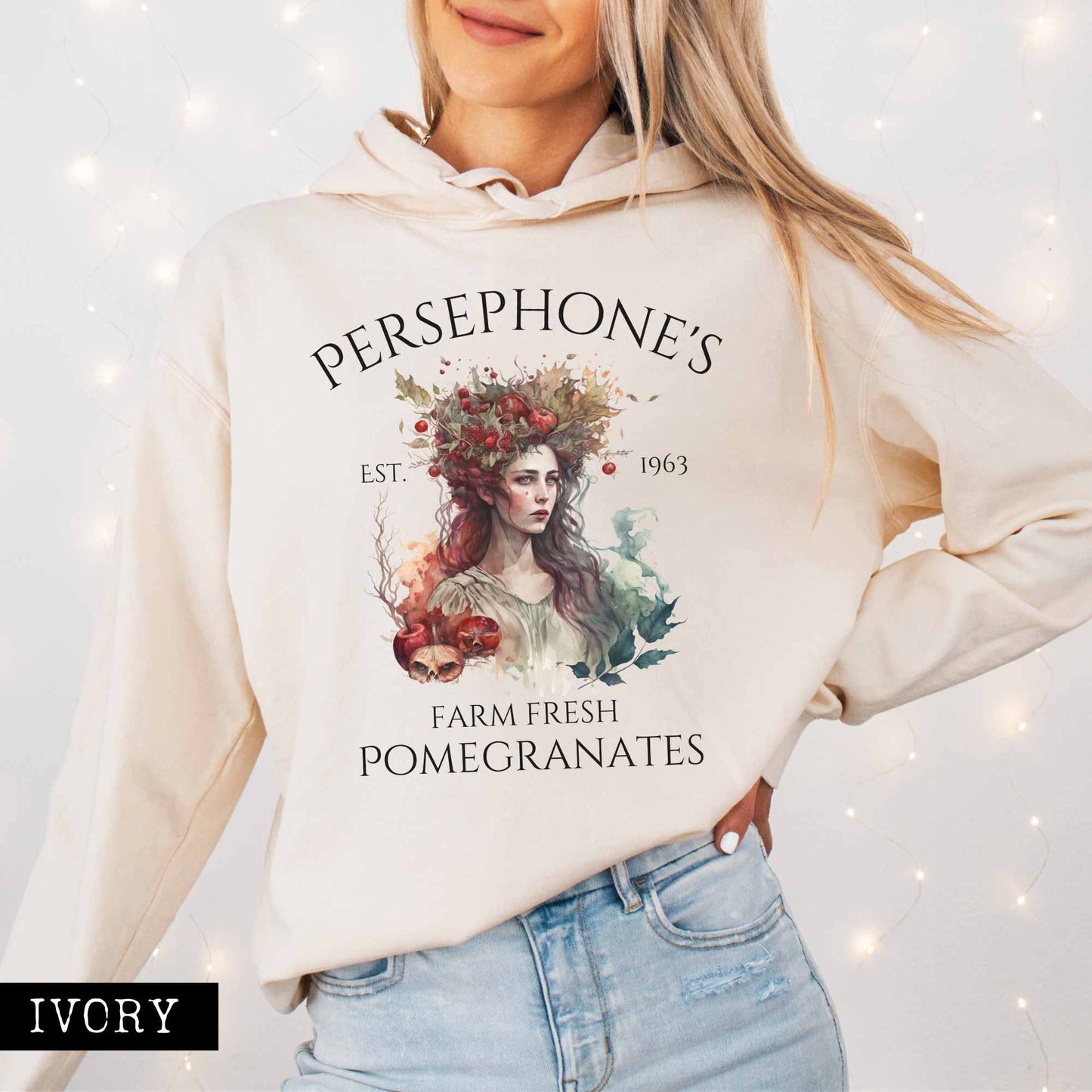Hoodie Ivory / S Vintage Persephone Hoodie The Mystic Eden