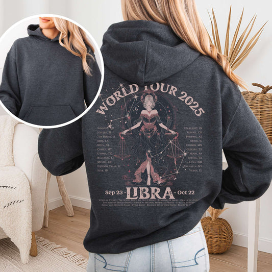 Hoodie Libra Concert Hoodie - Zodiac World Tour 2025 Hoodie The Mystic Eden