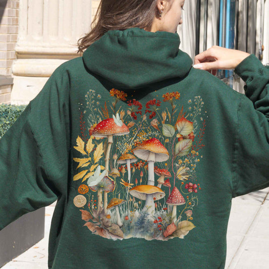 Hoodie Mushroom Cottagecore Hoodie The Mystic Eden