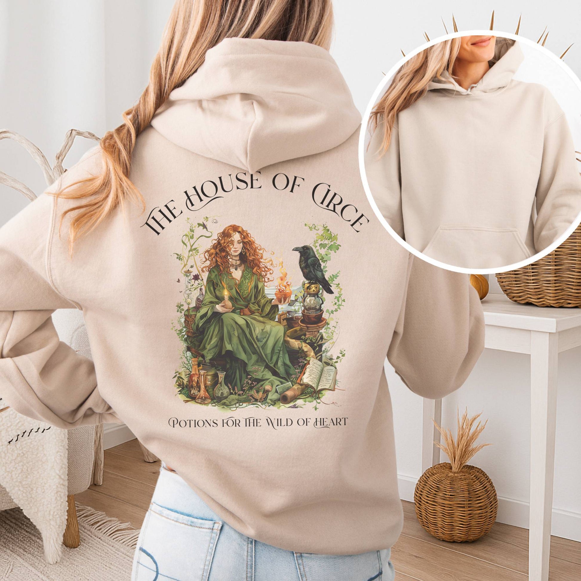 Hoodie Sand / S The House of Circe Hoodie β Potions & Magic Tee The Mystic Eden