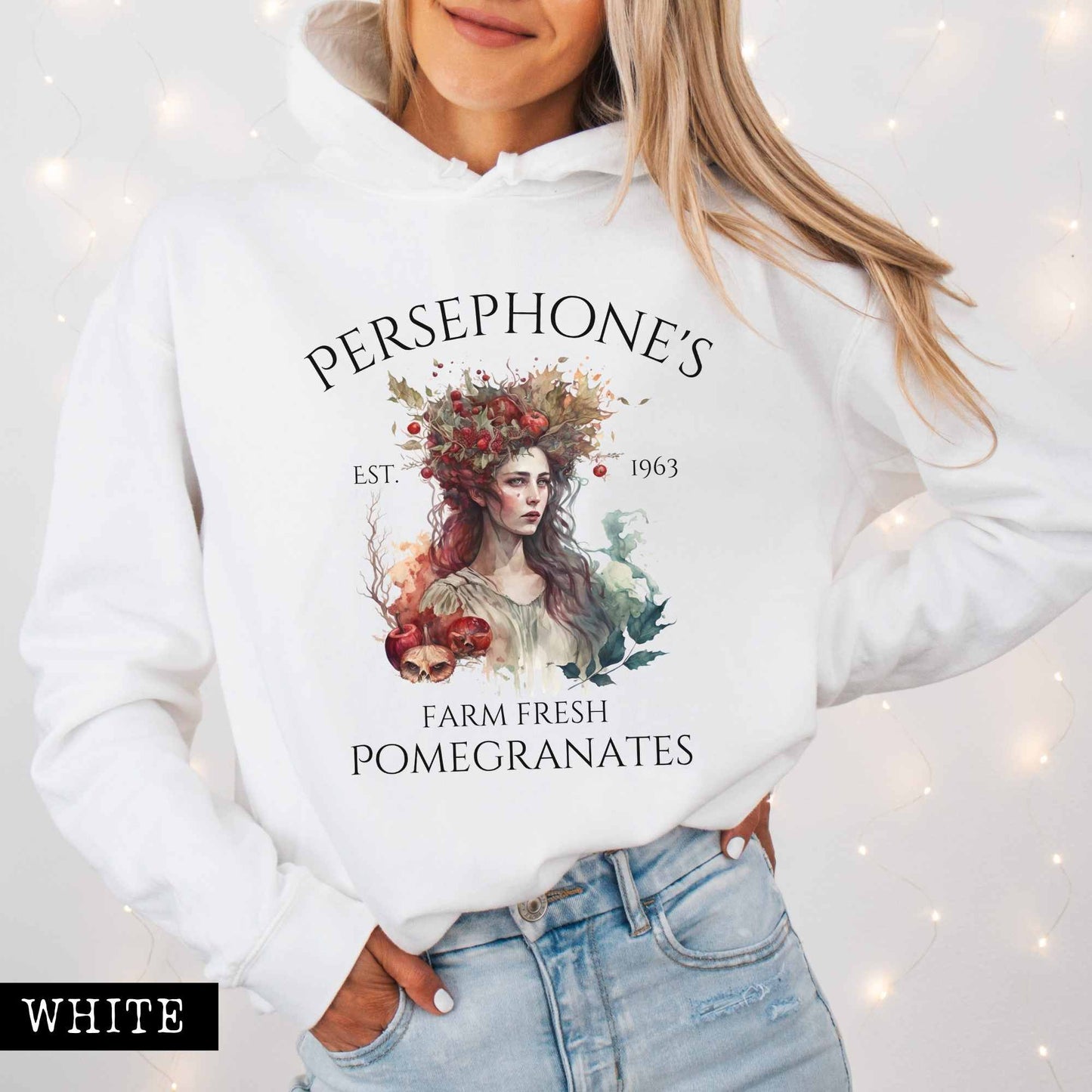 Hoodie White / S Vintage Persephone Hoodie The Mystic Eden
