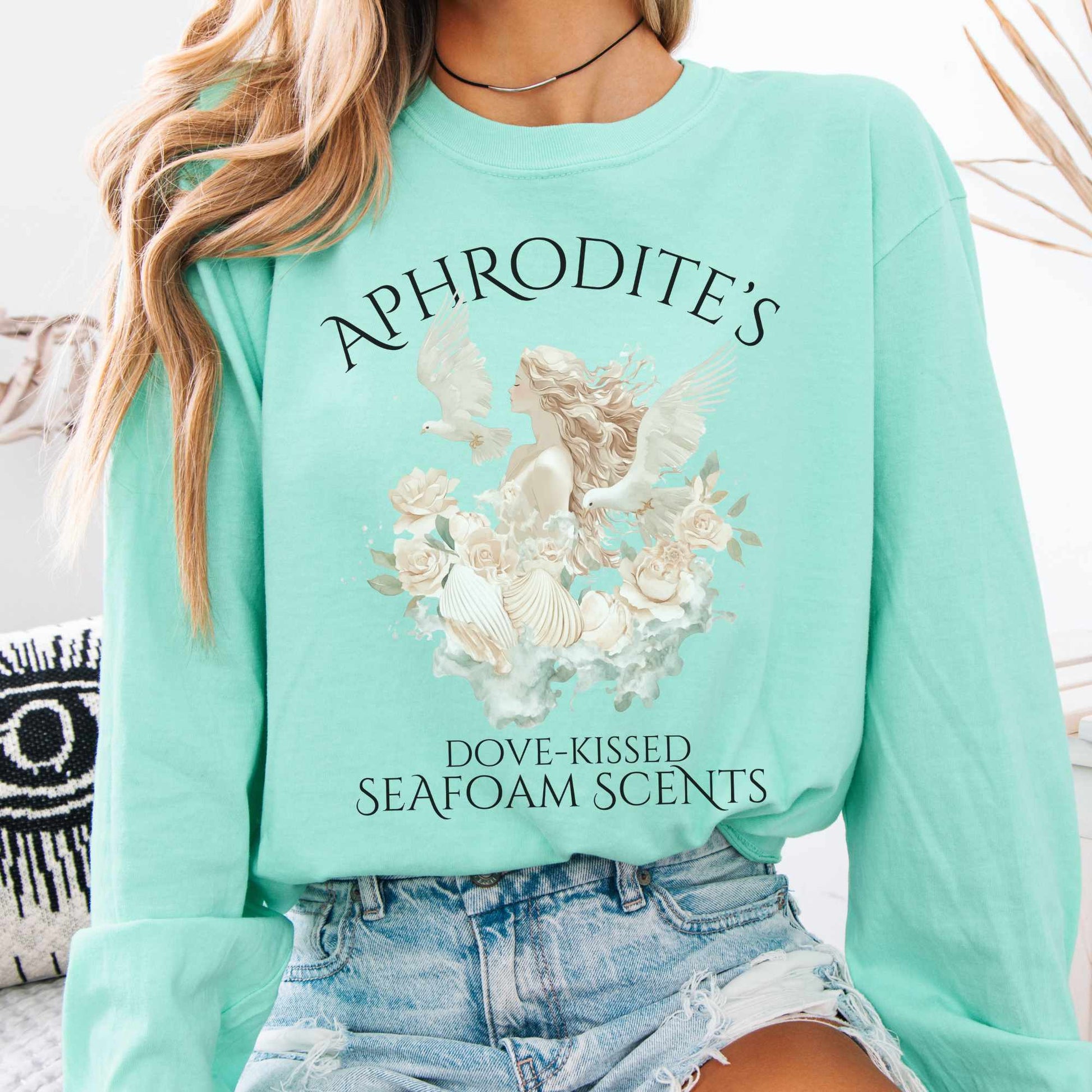 Long-sleeve Aphrodite's Seafoam Scents Long Sleeved Shirt The Mystic Eden