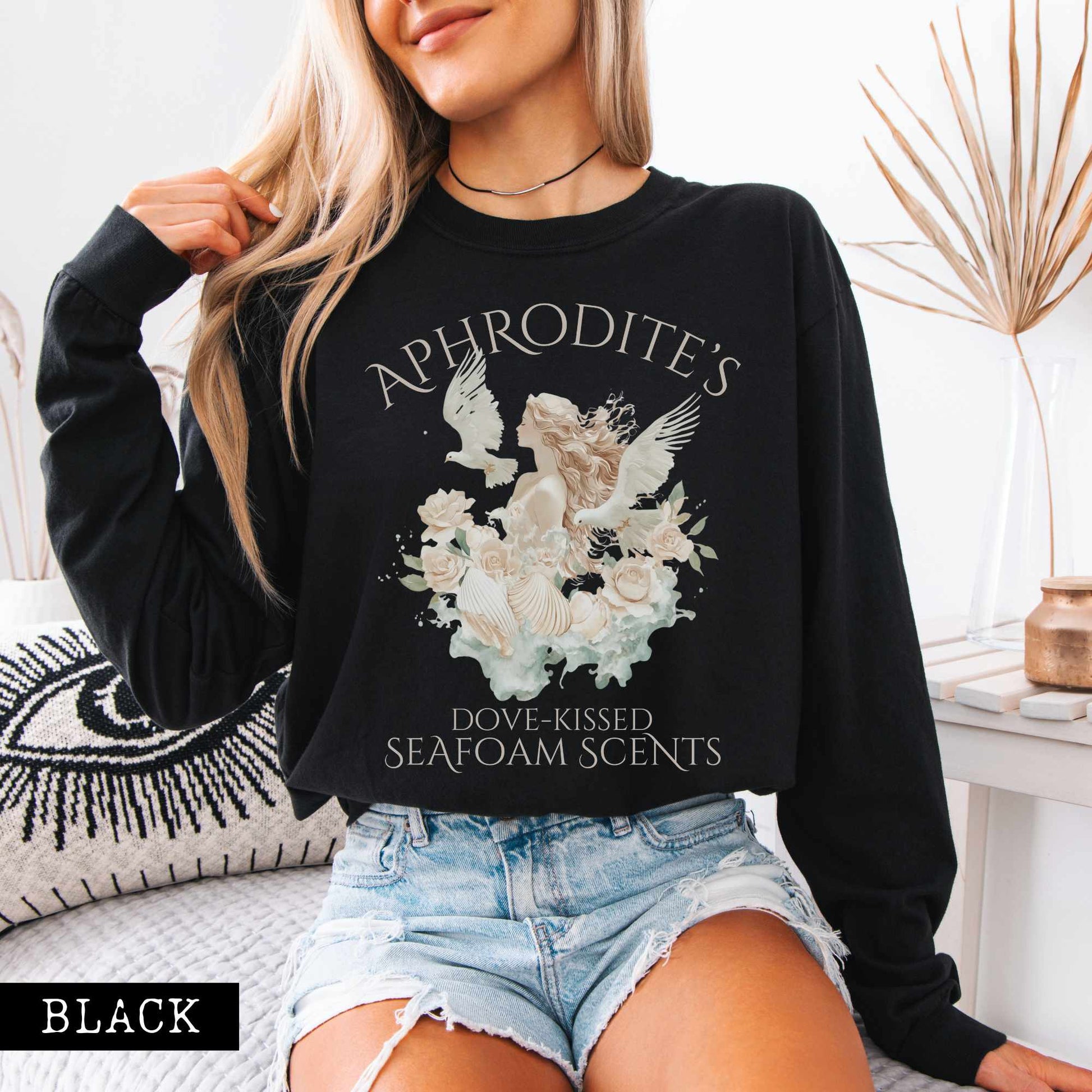 Long-sleeve Aphrodite's Seafoam Scents Long Sleeved Shirt The Mystic Eden