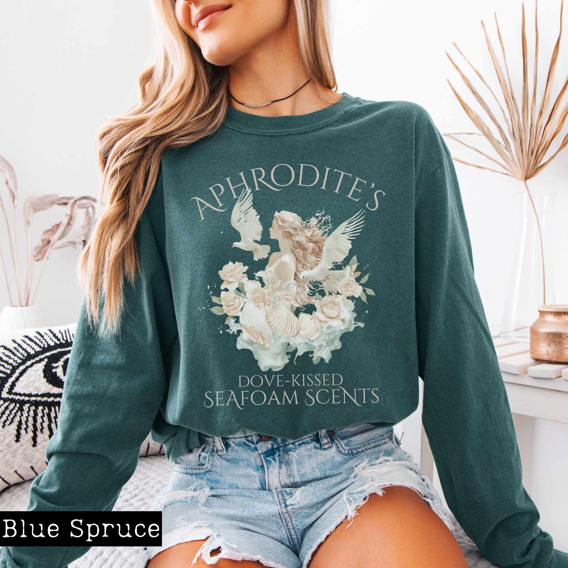 Long-sleeve Aphrodite's Seafoam Scents Long Sleeved Shirt The Mystic Eden