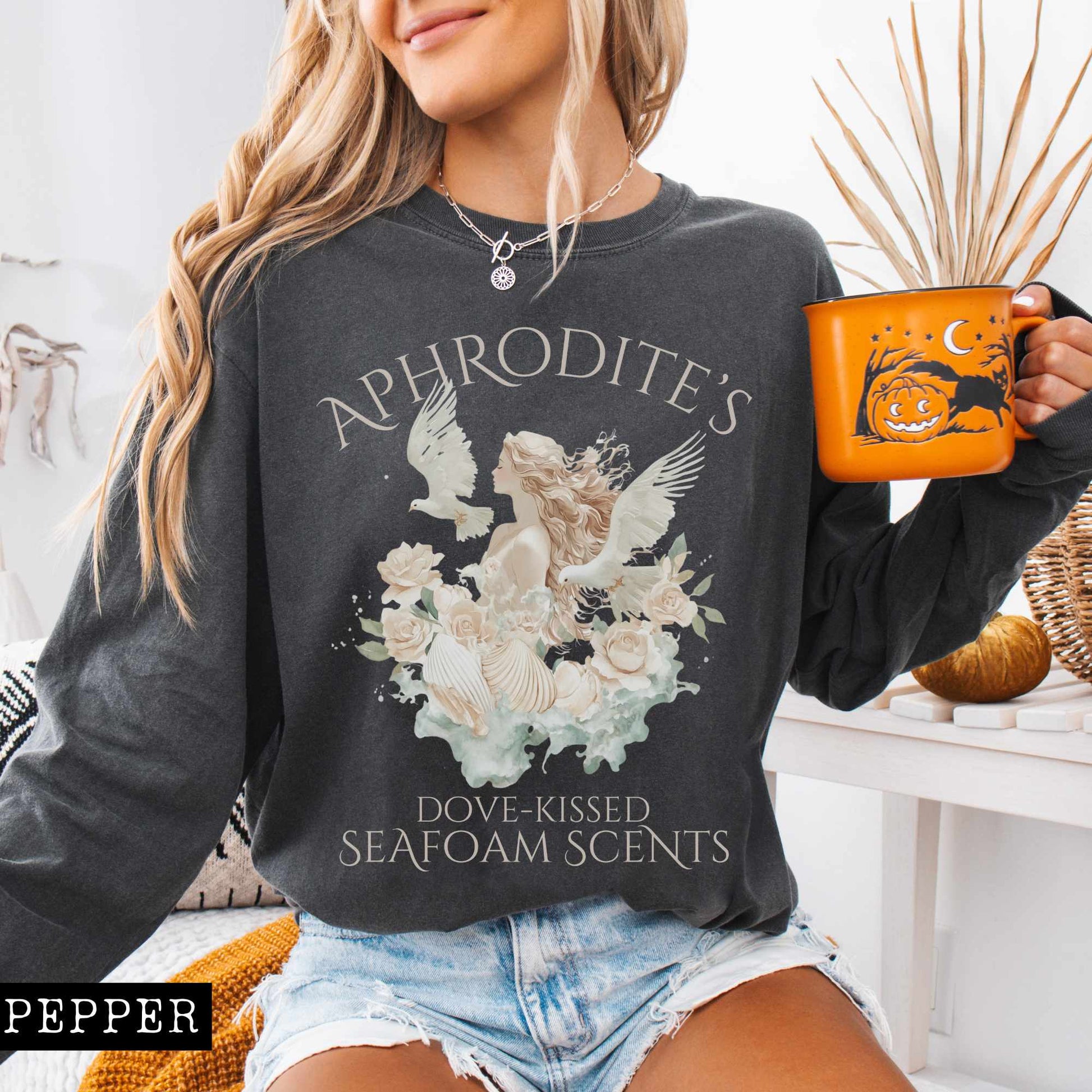 Long-sleeve Aphrodite's Seafoam Scents Long Sleeved Shirt The Mystic Eden