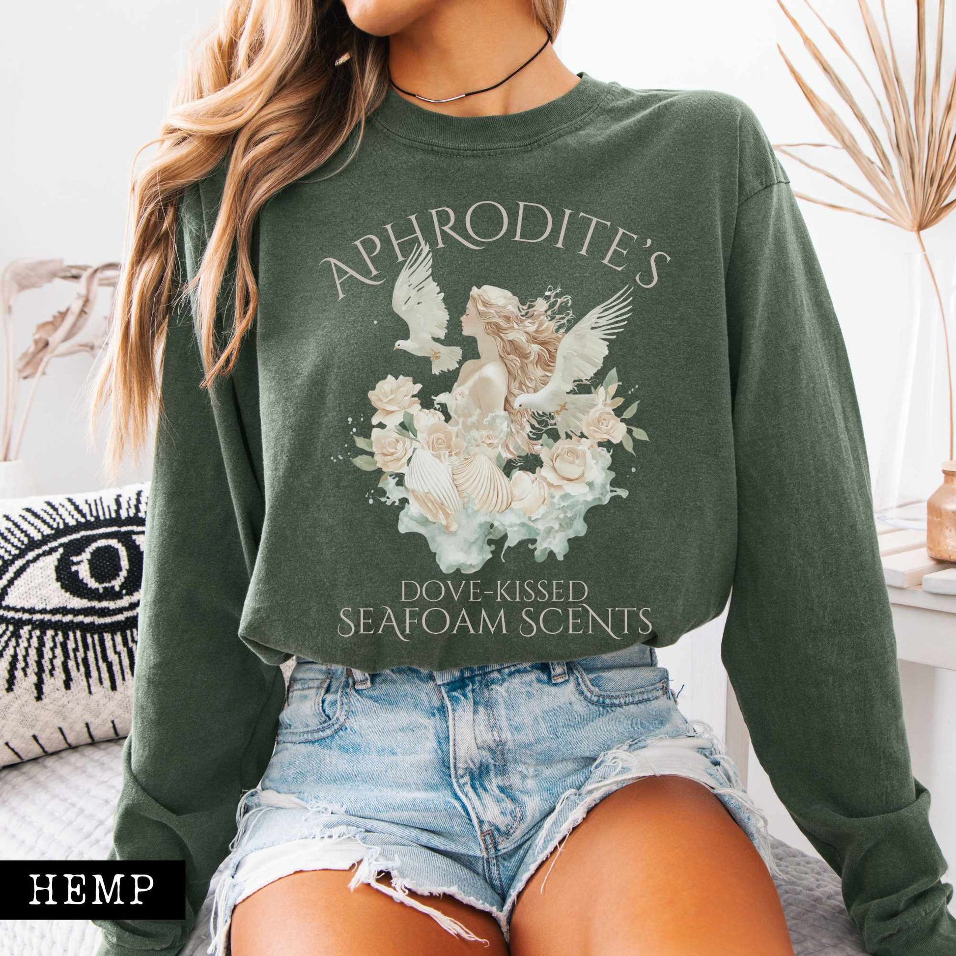 Long-sleeve Aphrodite's Seafoam Scents Long Sleeved Shirt The Mystic Eden