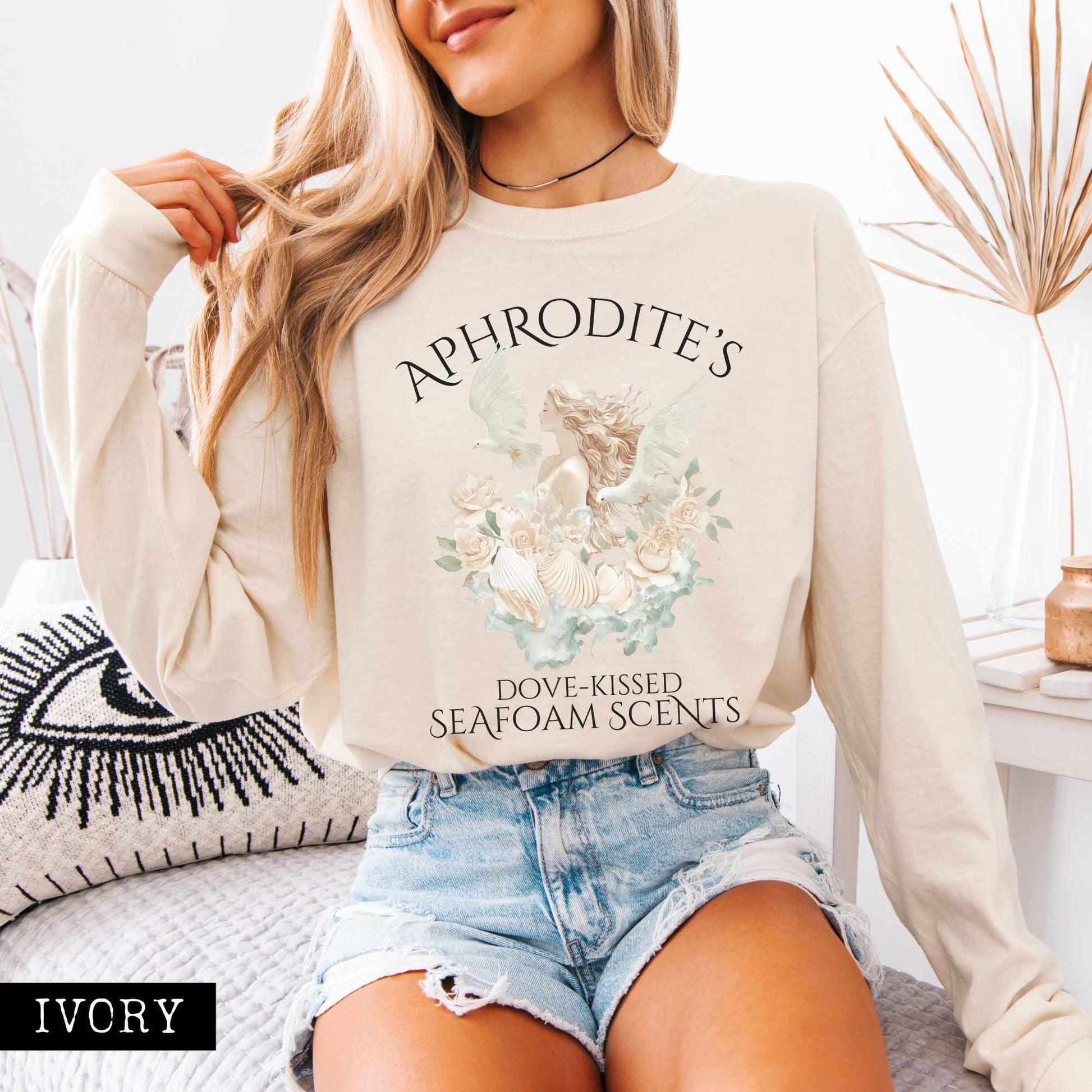 Long-sleeve Aphrodite's Seafoam Scents Long Sleeved Shirt The Mystic Eden
