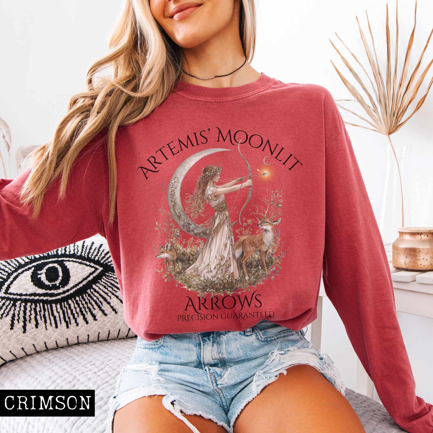 Long-sleeve Artemis' Moonlit Arrows Long Sleeved Shirt The Mystic Eden