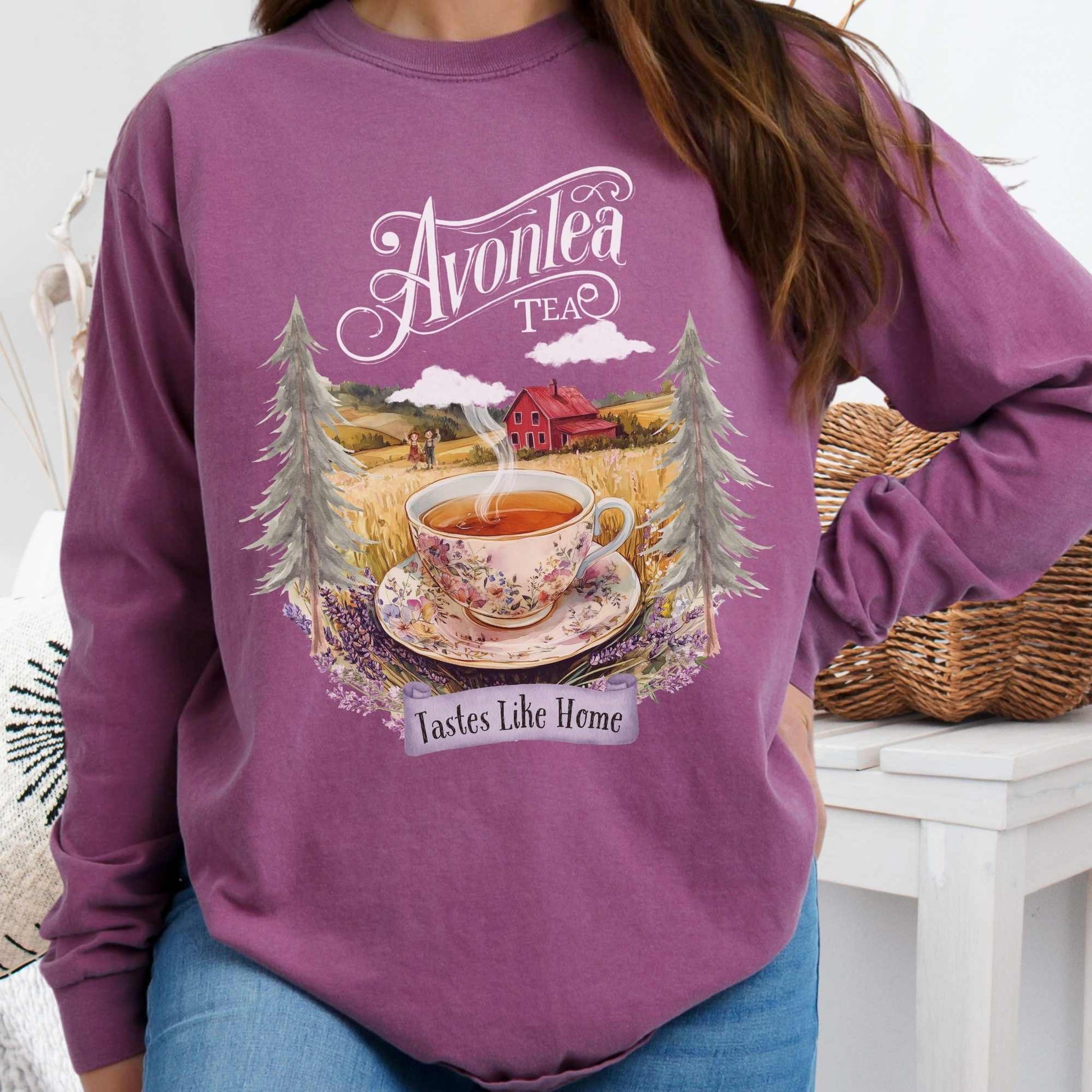 Long-sleeve Berry / S Avonlea Tea Anne of Green Gables Long Sleeved Shirt The Mystic Eden