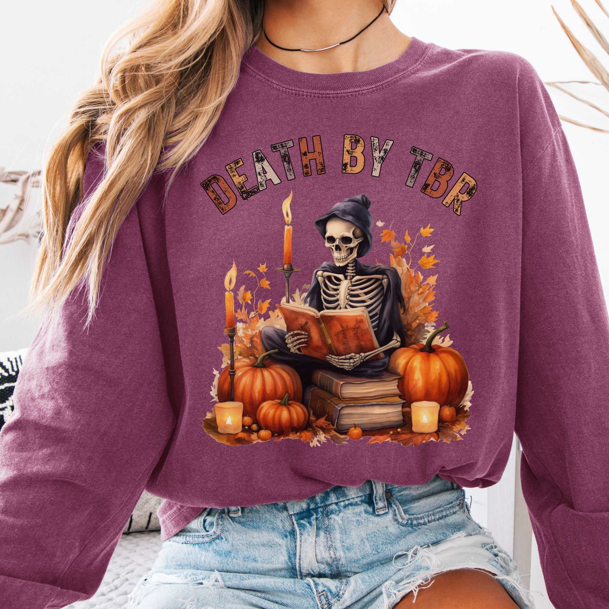 Long-sleeve Berry / S Death by TBR Bookish Long Sleeve The Mystic Eden