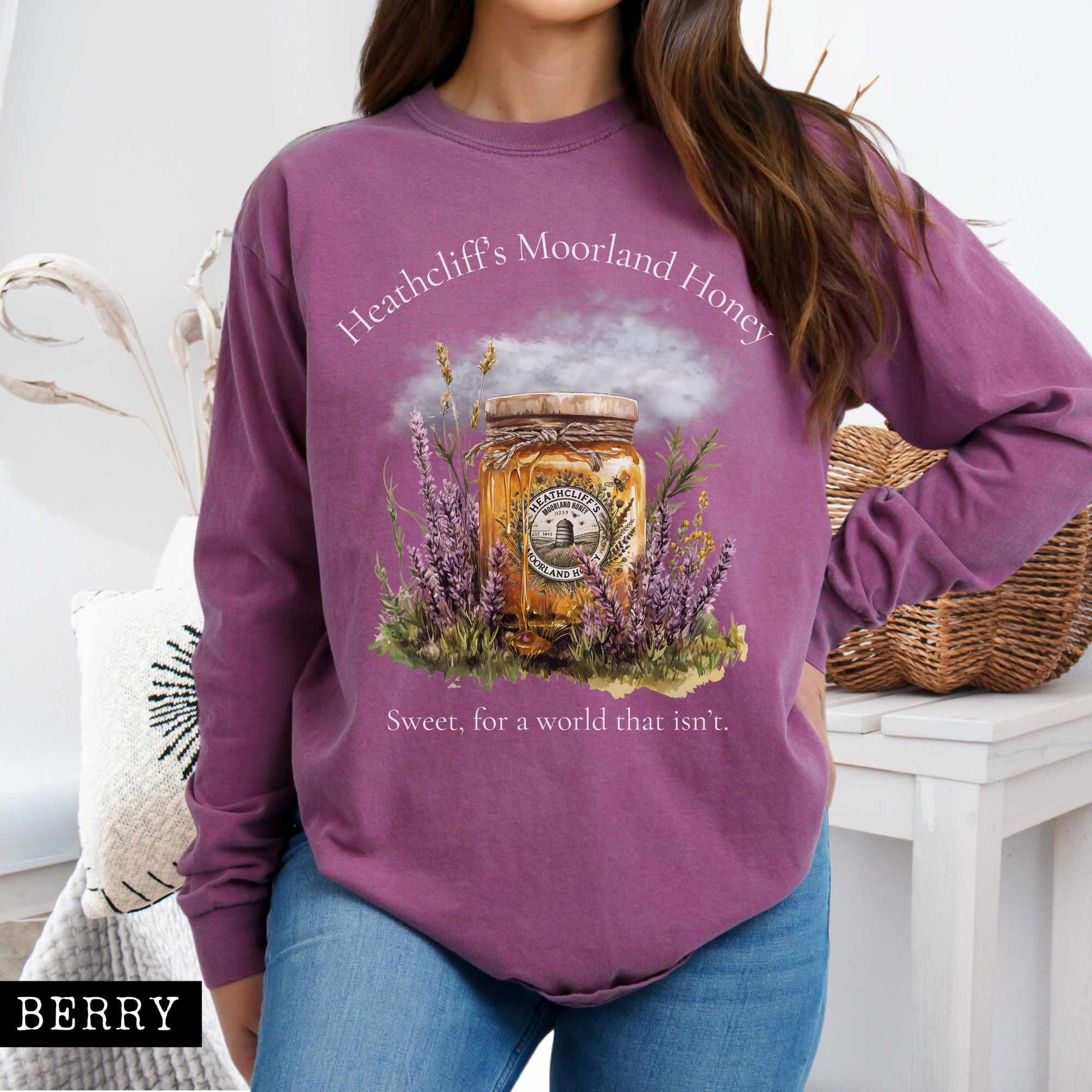 Long-sleeve Berry / S Heathcliff's Moorland Honey Long Sleeved Shirt The Mystic Eden
