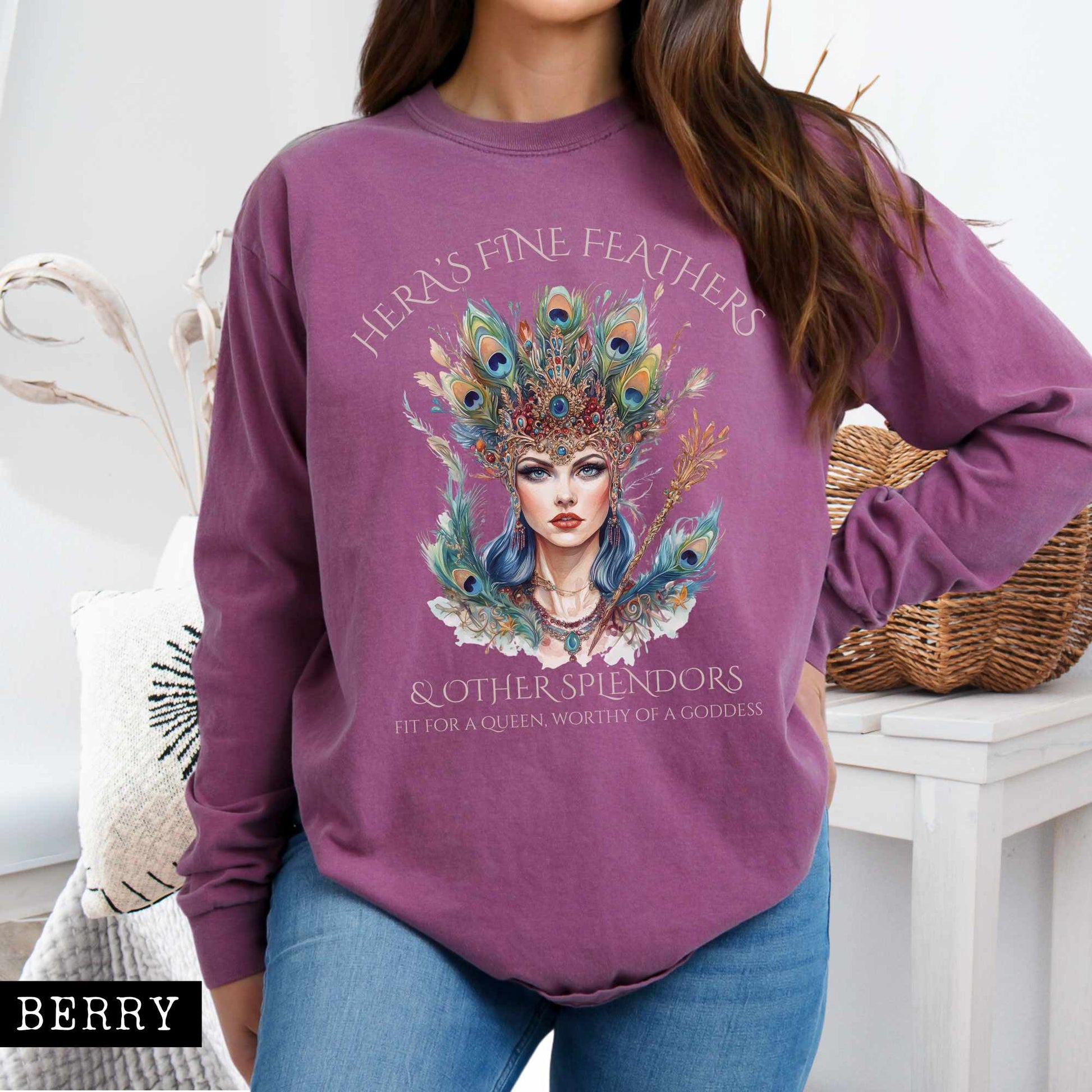 Long-sleeve Berry / S Hera's Fine Feathers & Other Splendors Long Sleeved Shirt The Mystic Eden