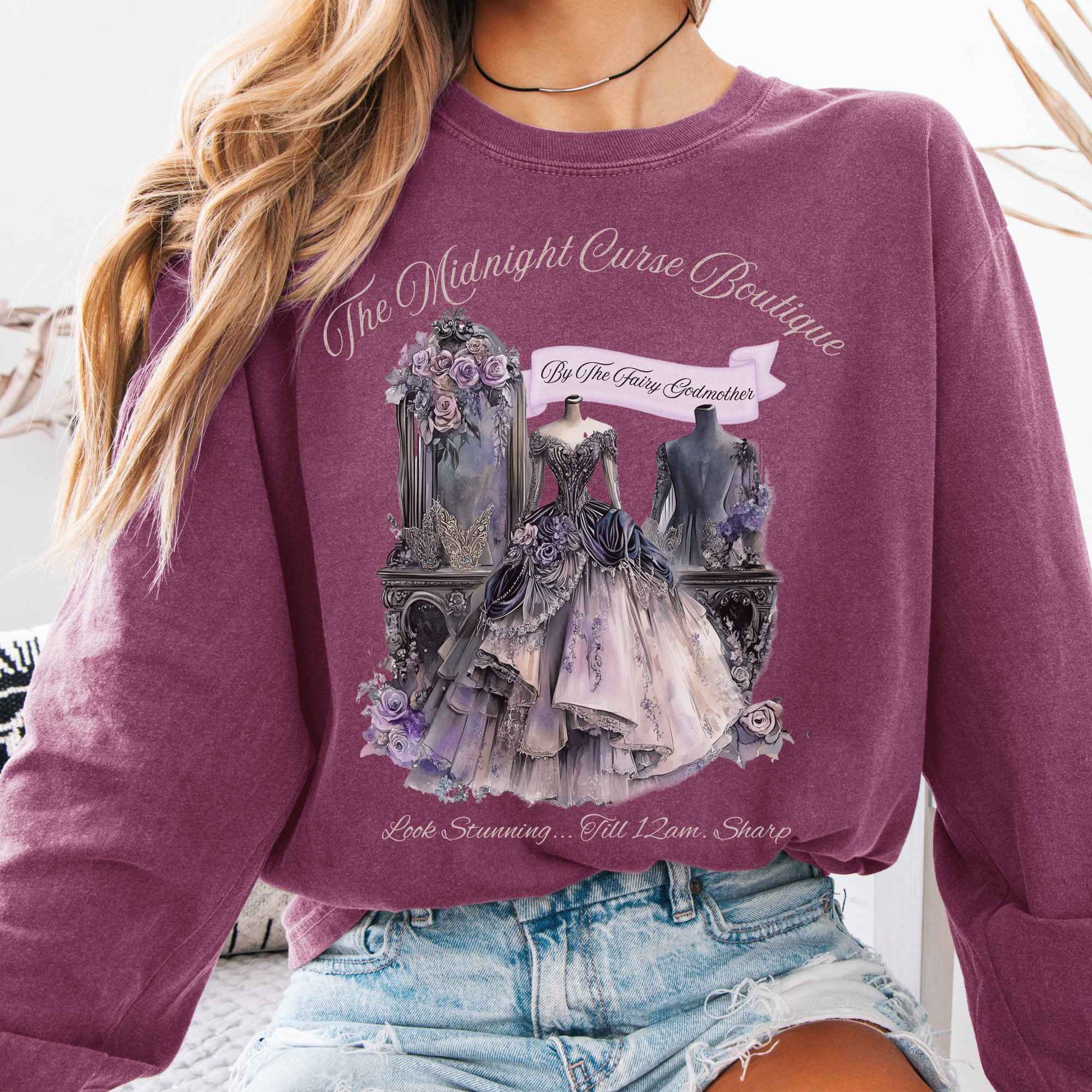 Long-sleeve Berry / S The Midnight Curse Boutique Fairytale Long Sleeve Shirt The Mystic Eden