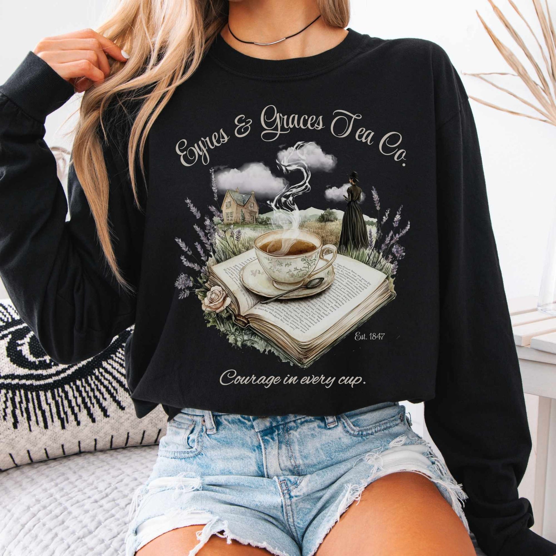 Long-sleeve Black / S Eyres & Graces Tea Co. Long Sleeved Shirt The Mystic Eden