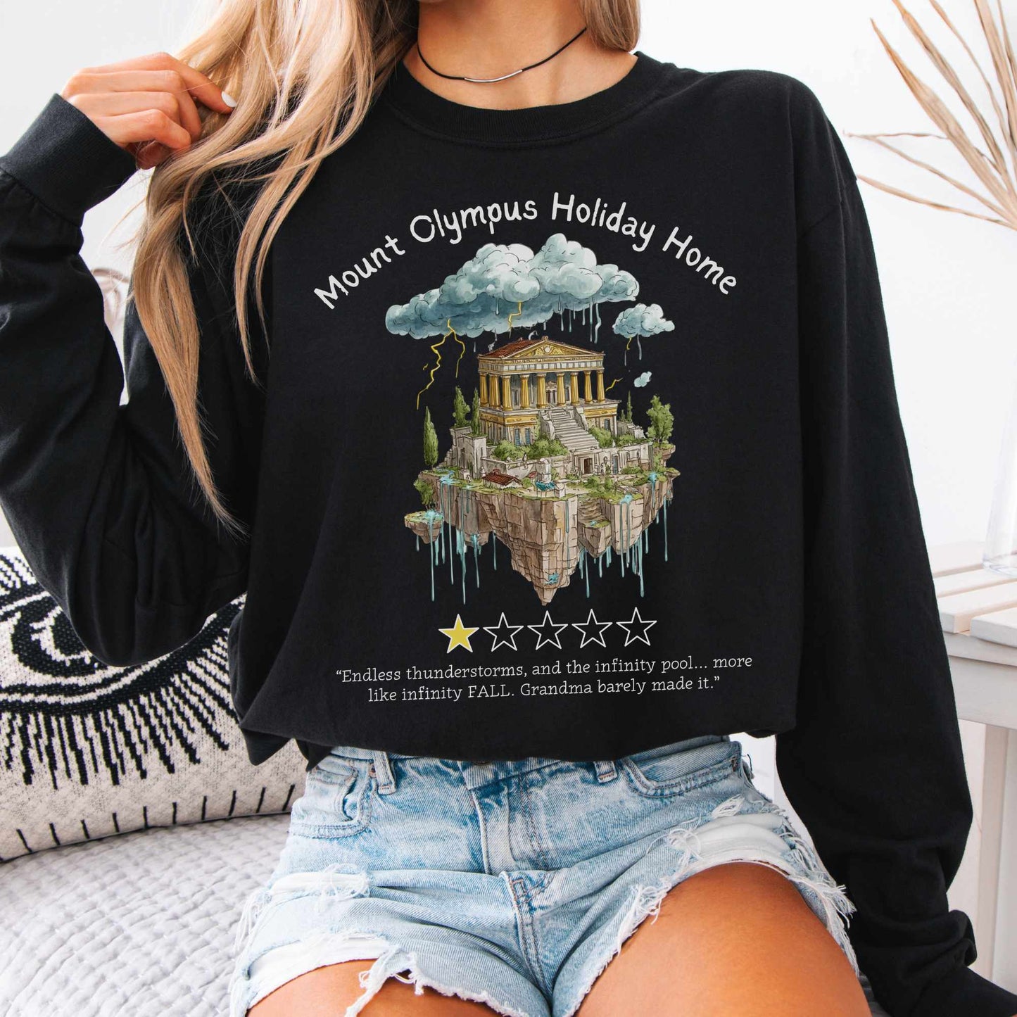 Long-sleeve Black / S Mount Olympus Holiday Home Long Sleeved Shirt The Mystic Eden