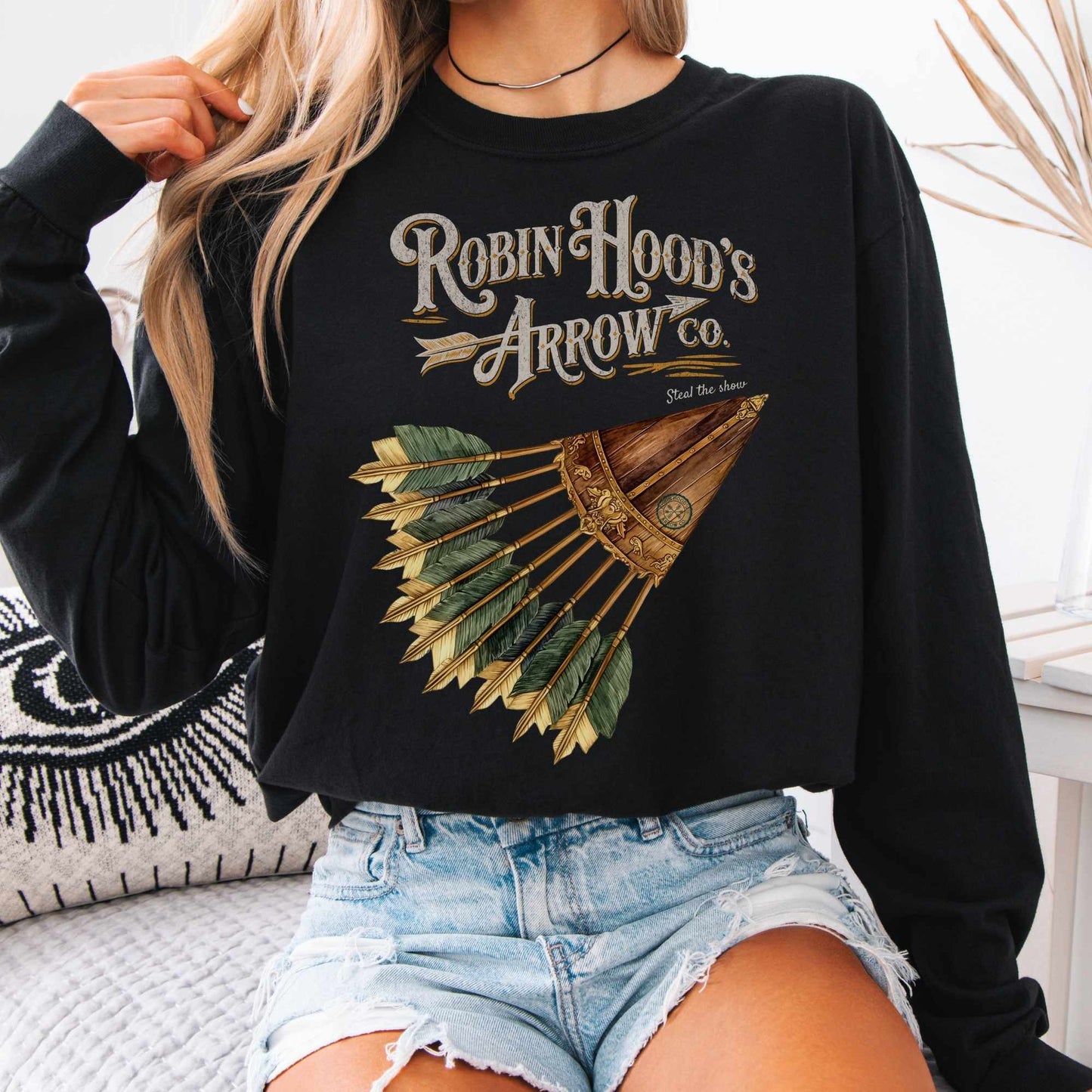 Long-sleeve Black / S Robin Hood's Arrow Co. Long Sleeved Shirt The Mystic Eden