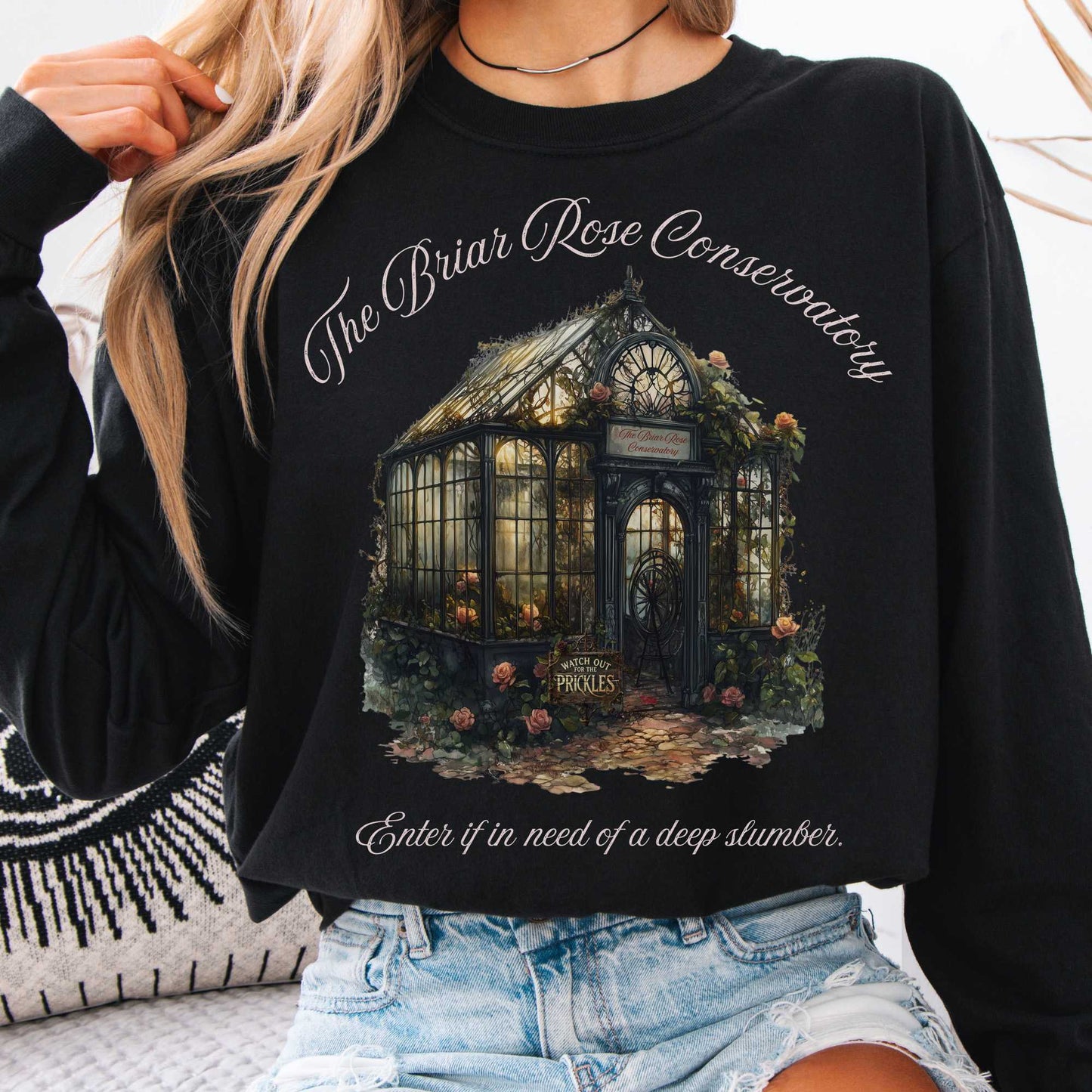 Long-sleeve Black / S The Briar Rose Conservatory Fairytale Long Sleeve Shirt The Mystic Eden