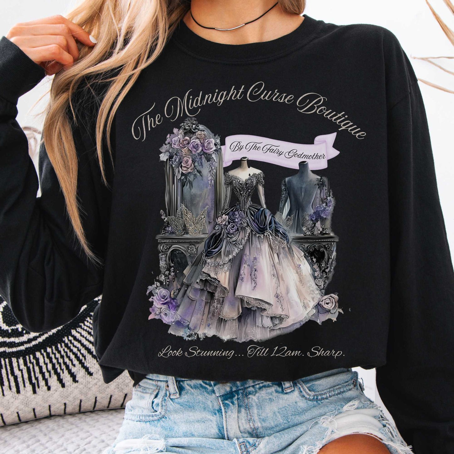 Long-sleeve Black / S The Midnight Curse Boutique Fairytale Long Sleeve Shirt The Mystic Eden