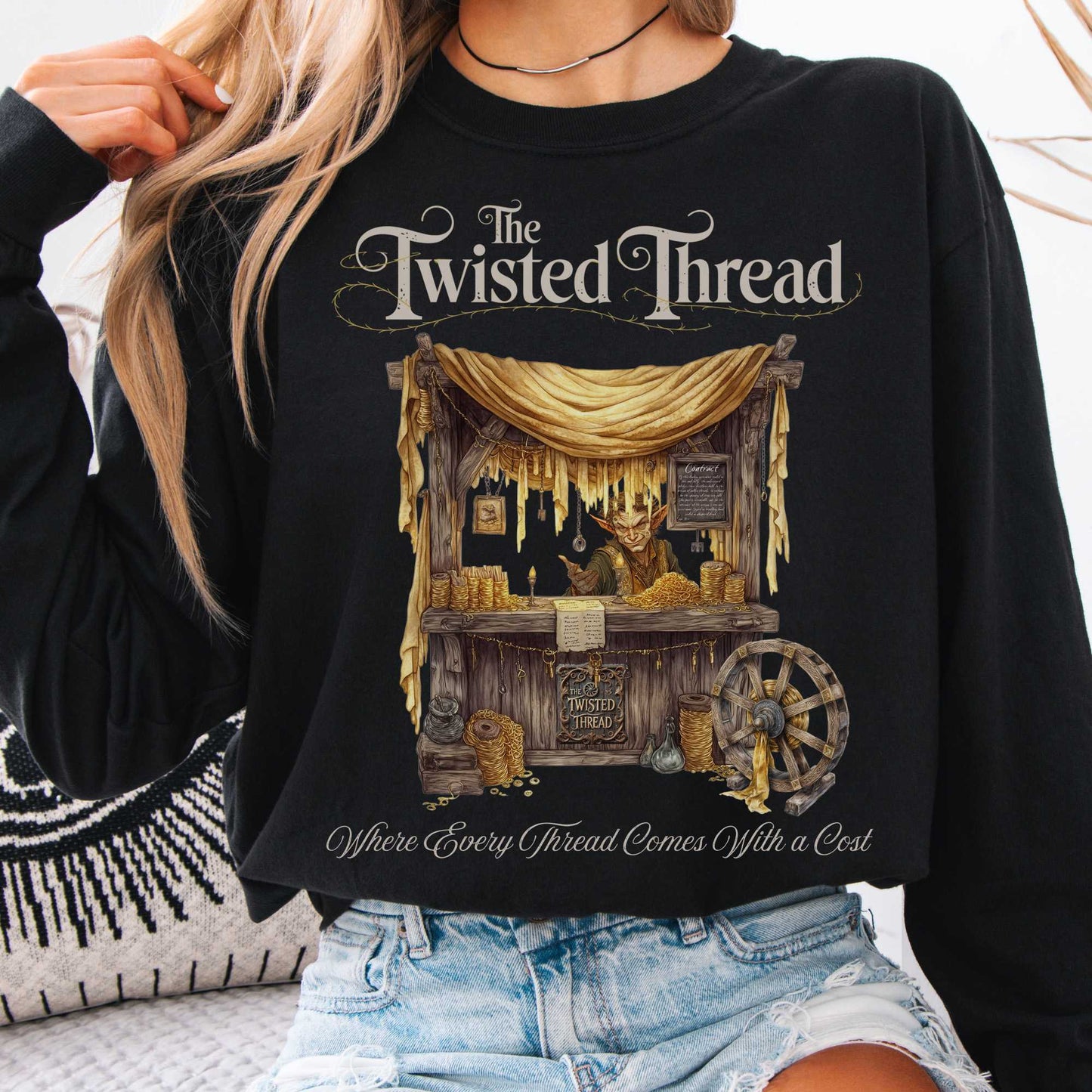 Long-sleeve Black / S The Twisted Thread Fairytale Long Sleeve Shirt The Mystic Eden