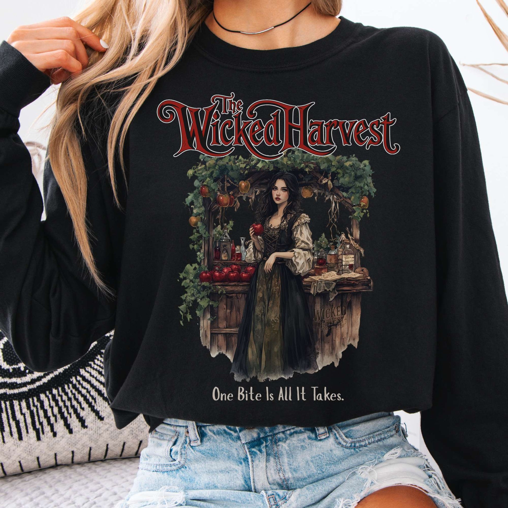 Long-sleeve Black / S The Wicked Harvest Long Sleeve Shirt The Mystic Eden