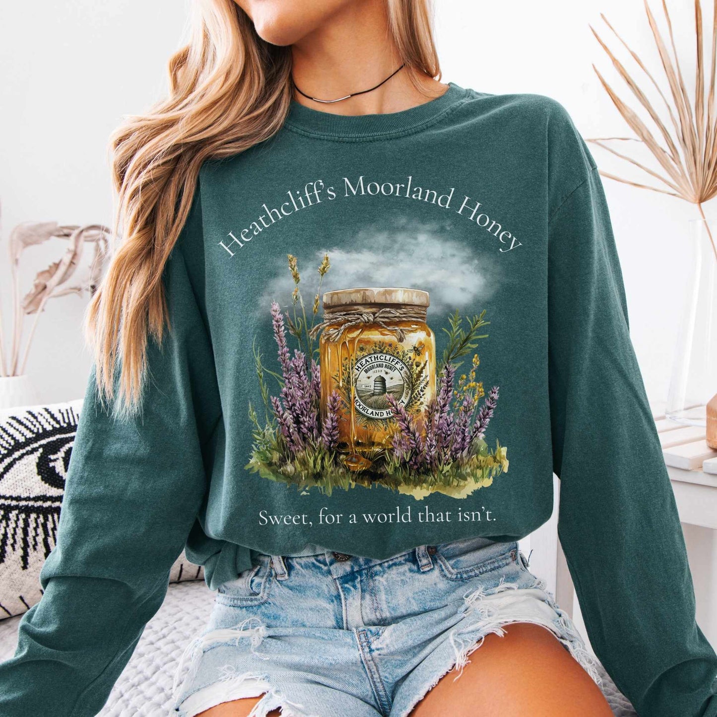 Long-sleeve Blue Spruce / S Heathcliff's Moorland Honey Long Sleeved Shirt The Mystic Eden