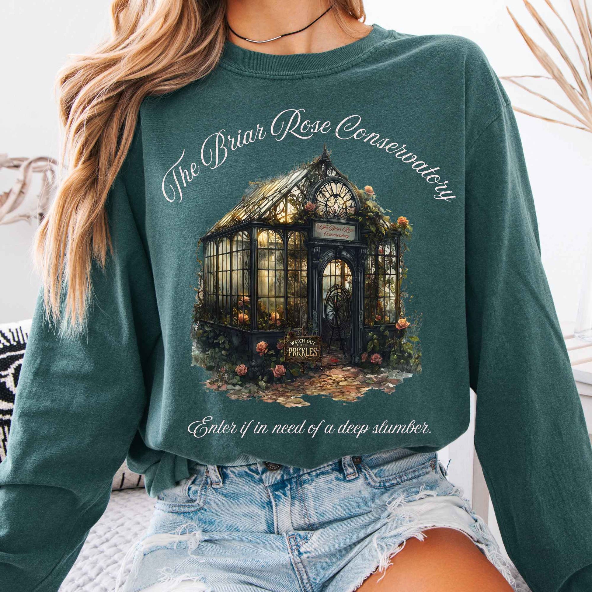 Long-sleeve Blue Spruce / S The Briar Rose Conservatory Fairytale Long Sleeve Shirt The Mystic Eden