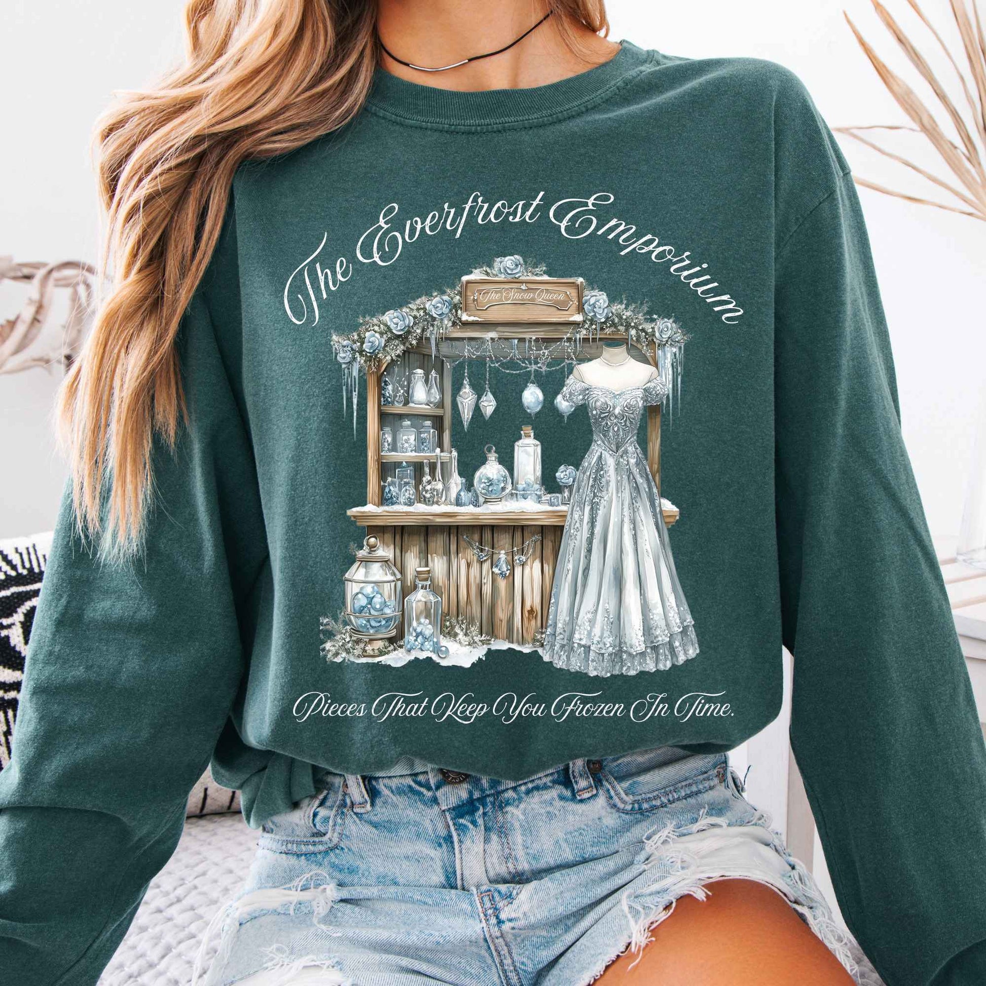 Long-sleeve Blue Spruce / S The Everfrost Emporium Fairytale Long Sleeve Shirt The Mystic Eden