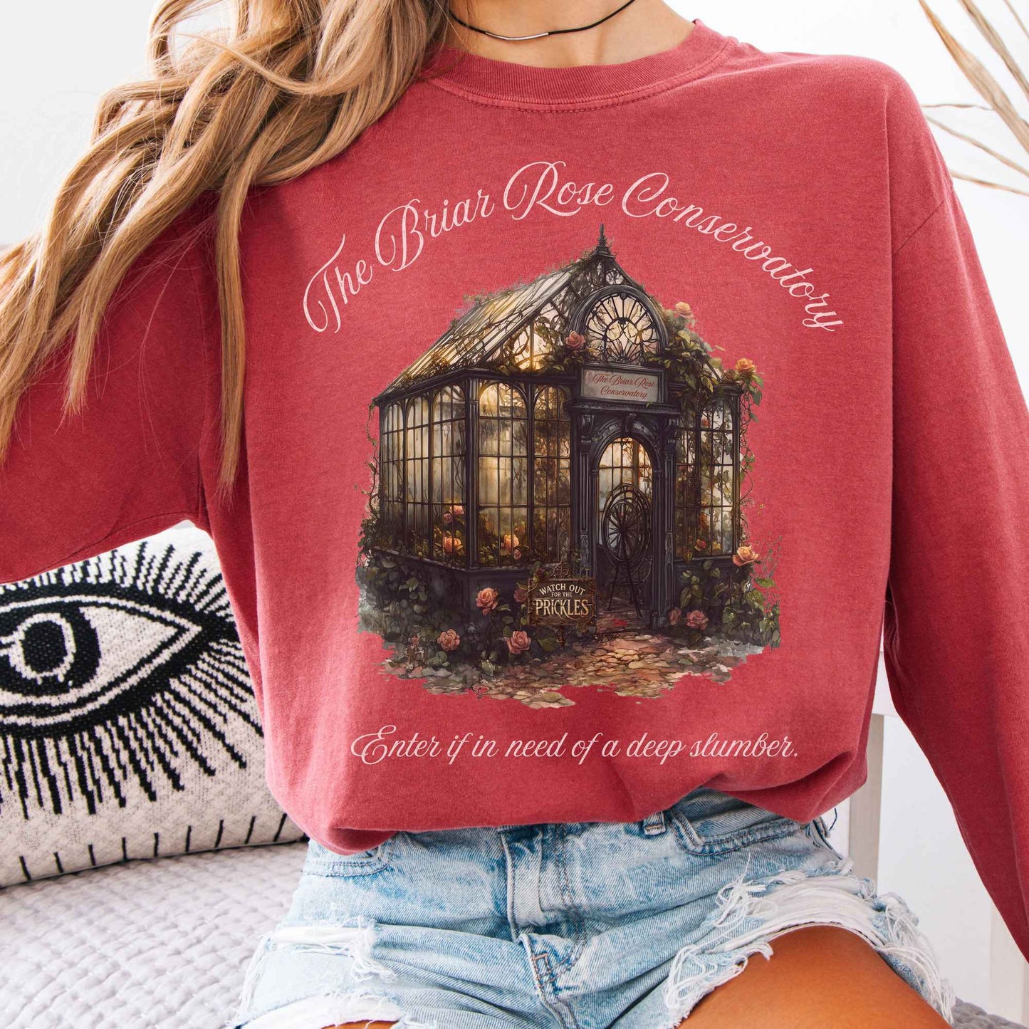 Long-sleeve Crimson / S The Briar Rose Conservatory Fairytale Long Sleeve Shirt The Mystic Eden