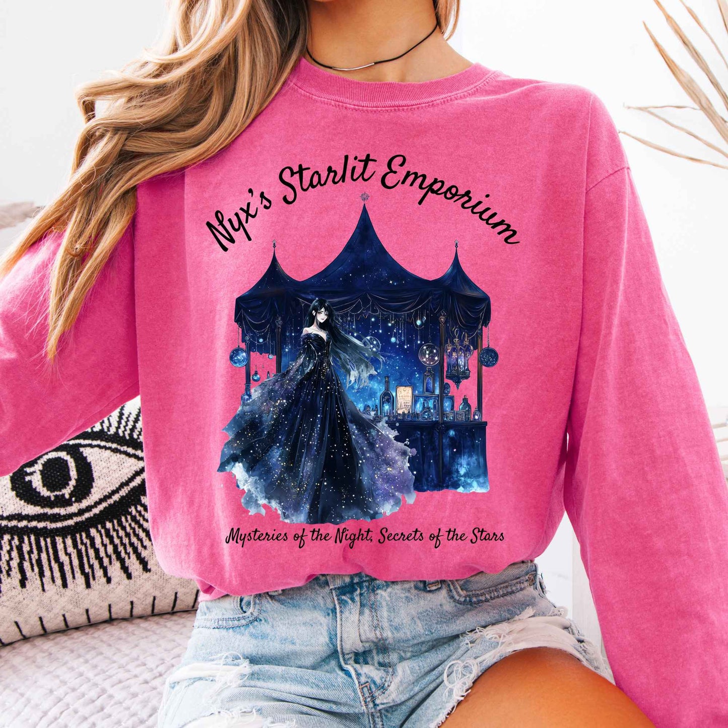 Long-sleeve Crunchberry / S Nyx's Starlit Emporium Goddess Long Sleeve Shirt The Mystic Eden