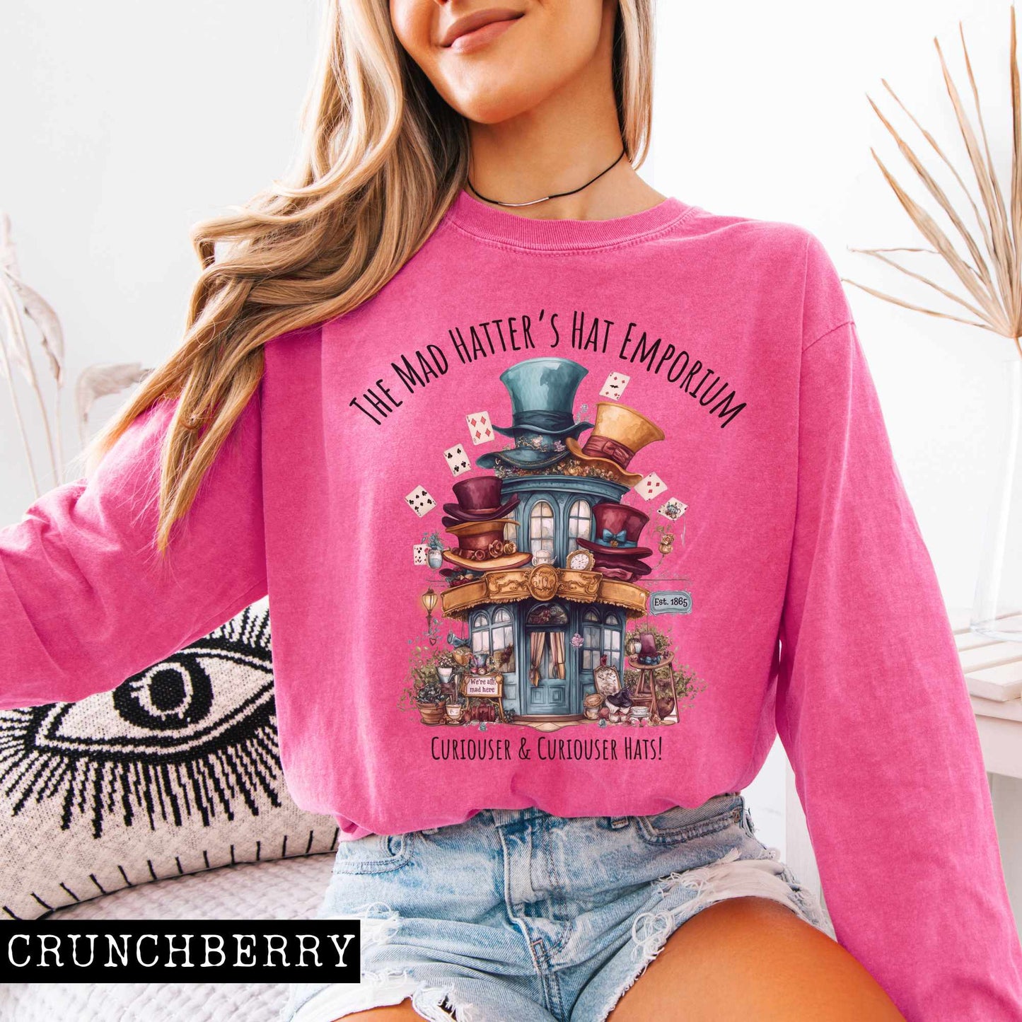 Long-sleeve Crunchberry / S The Mad Hatter's Hat Emporium Long Sleeved Shirt The Mystic Eden
