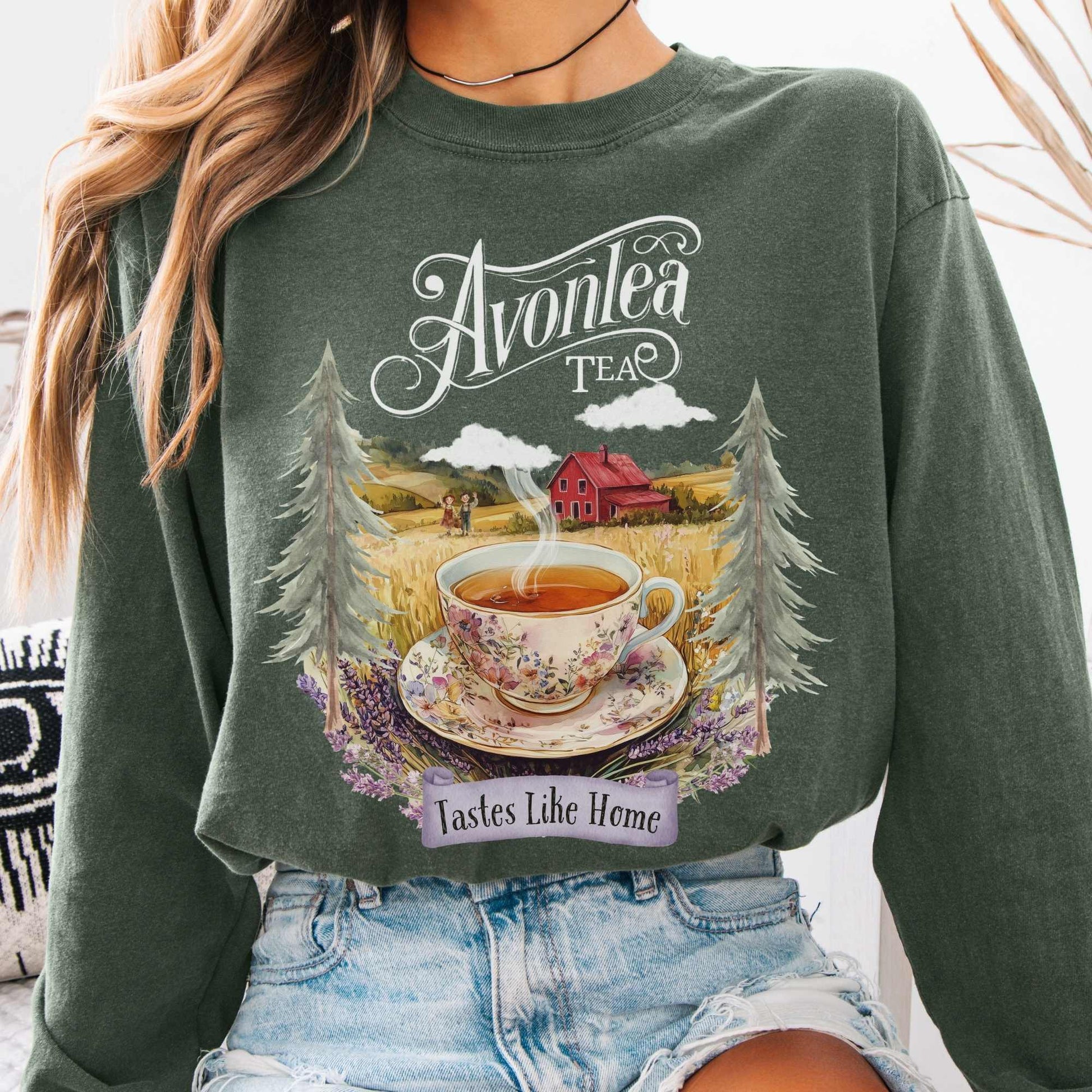 Long-sleeve Hemp / M Avonlea Tea Anne of Green Gables Long Sleeved Shirt The Mystic Eden