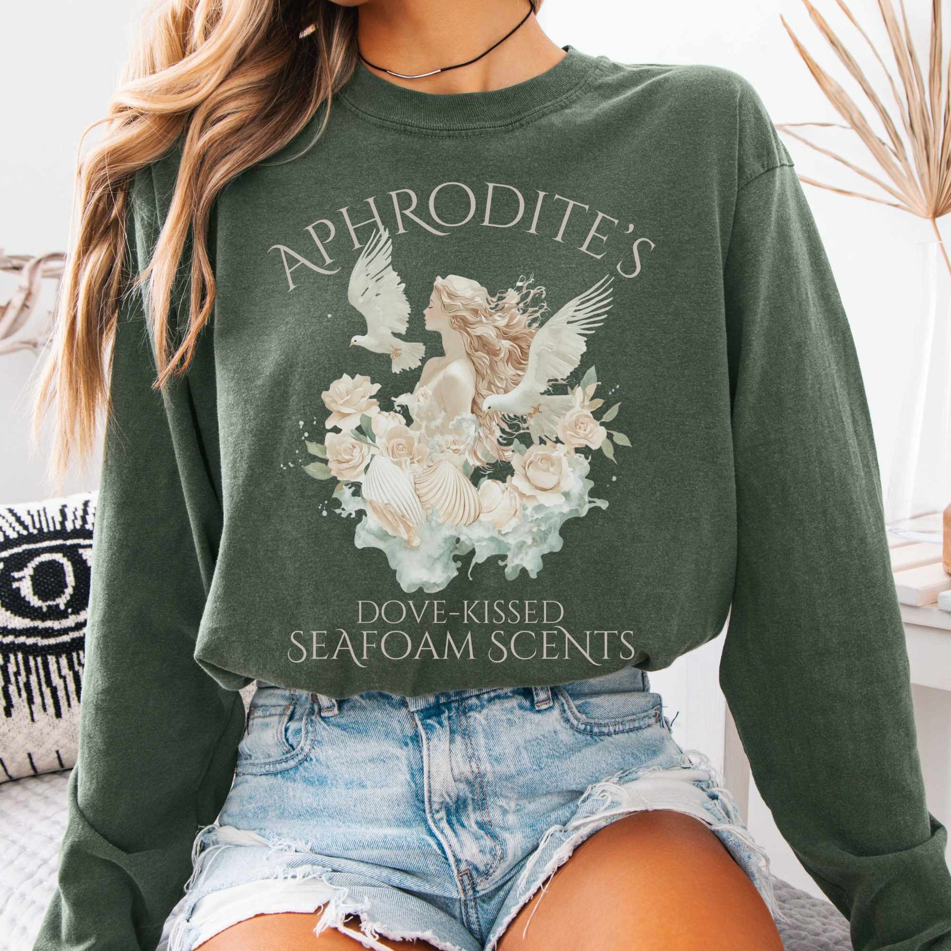 Long-sleeve Hemp / S Aphrodite's Seafoam Scents Long Sleeved Shirt The Mystic Eden