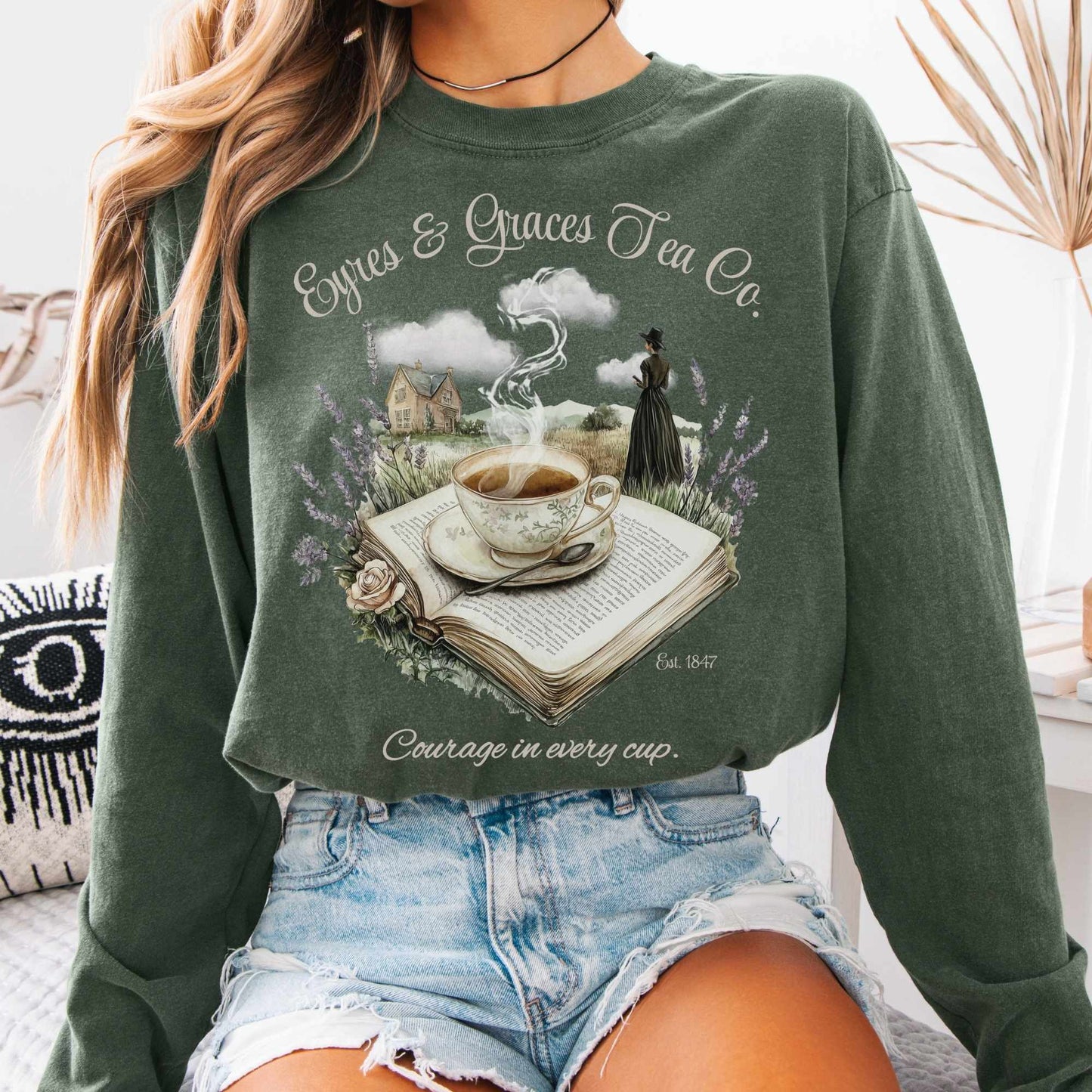 Long-sleeve Hemp / S Eyres & Graces Tea Co. Long Sleeved Shirt The Mystic Eden