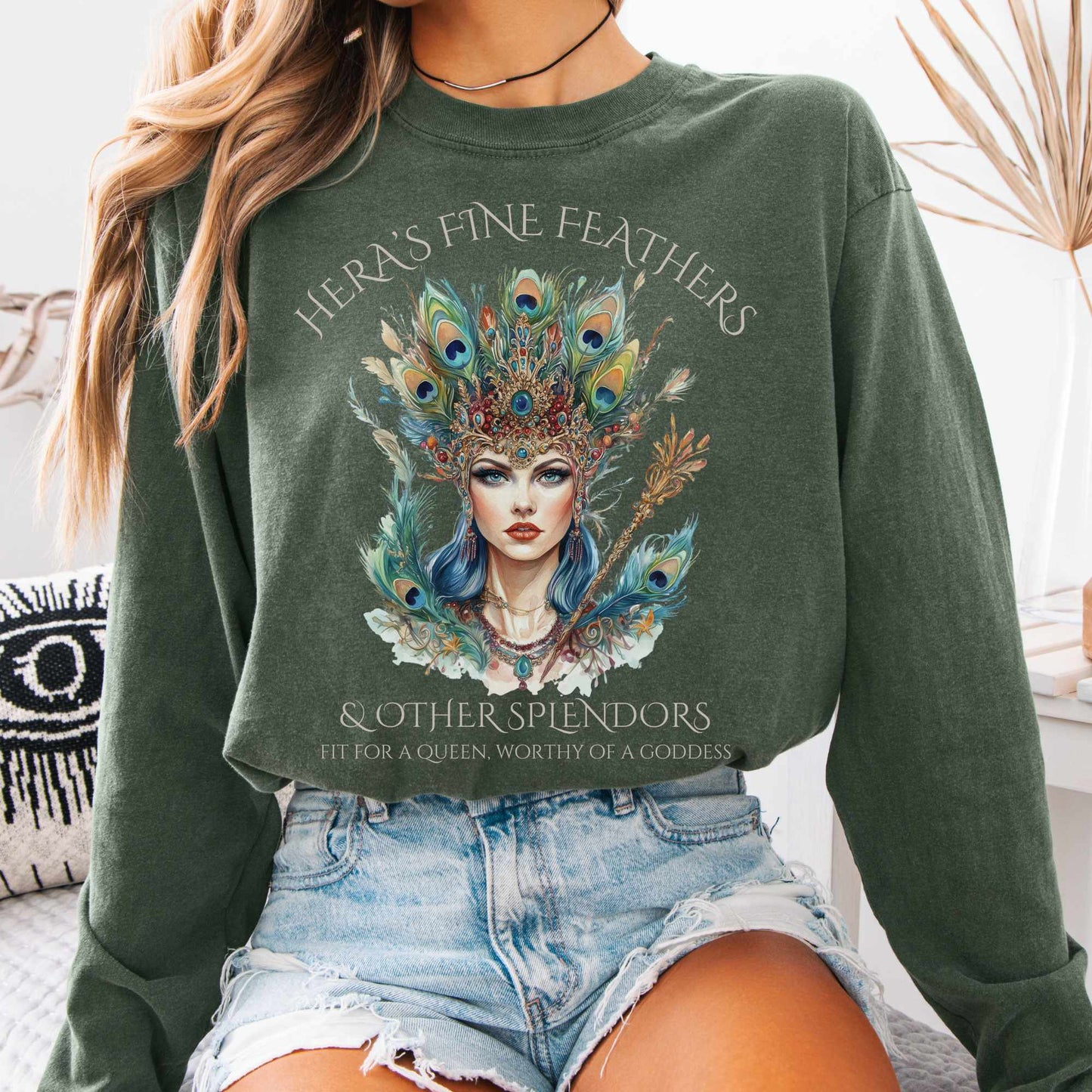 Long-sleeve Hemp / S Hera's Fine Feathers & Other Splendors Long Sleeved Shirt The Mystic Eden