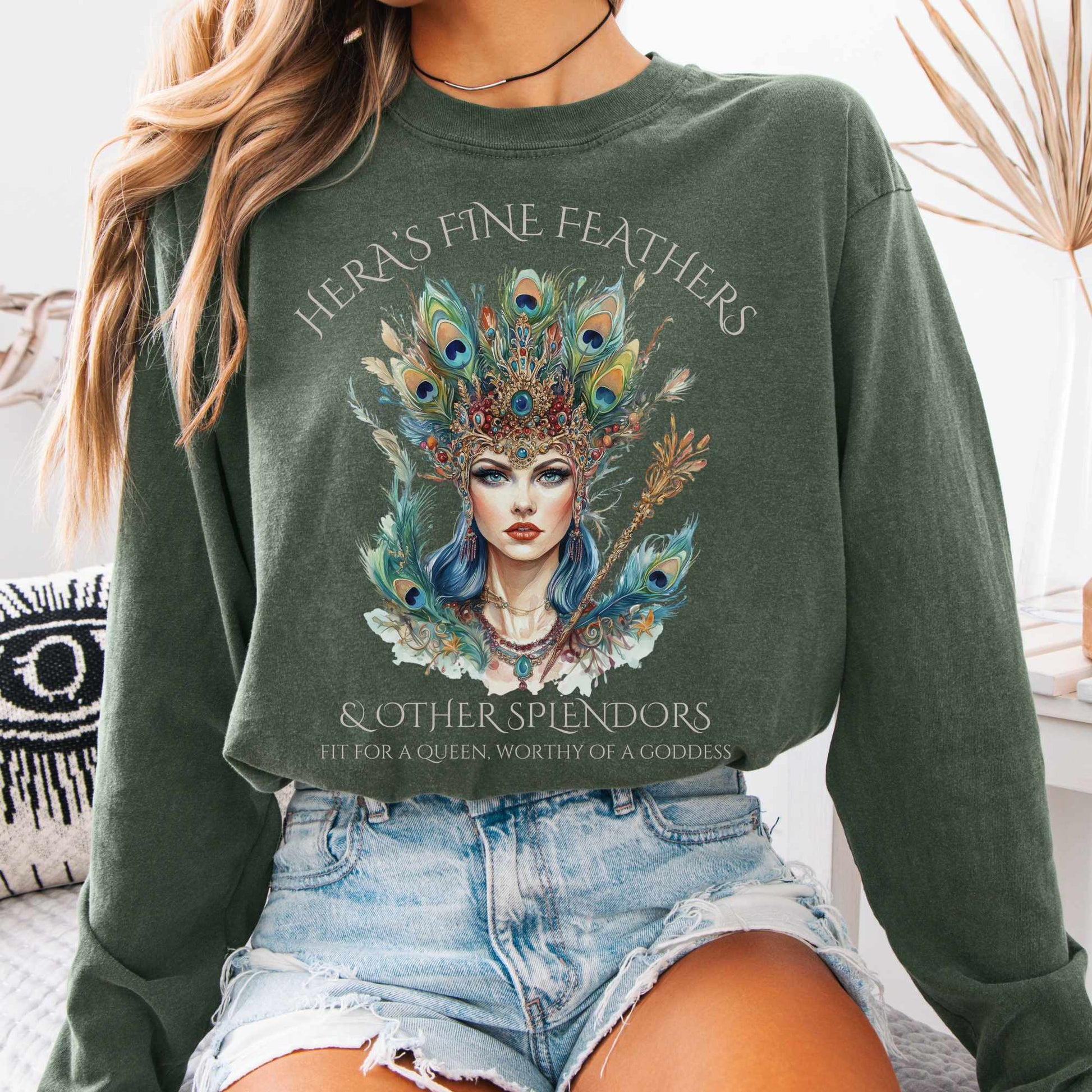 Long-sleeve Hemp / S Hera's Fine Feathers & Other Splendors Long Sleeved Shirt The Mystic Eden