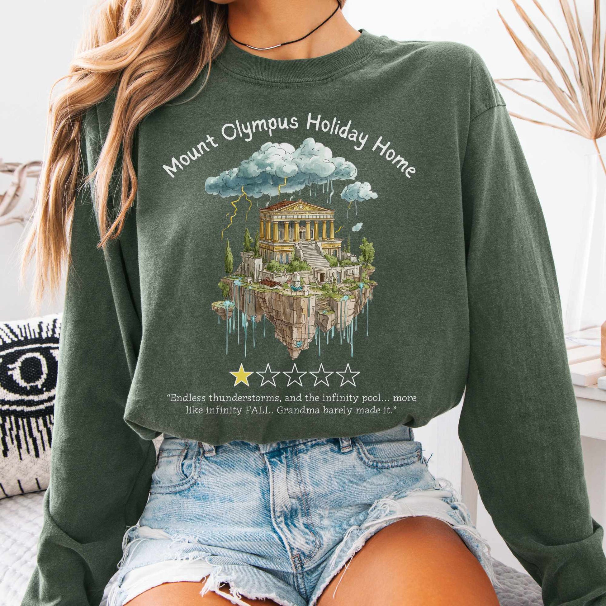 Long-sleeve Hemp / S Mount Olympus Holiday Home Long Sleeved Shirt The Mystic Eden