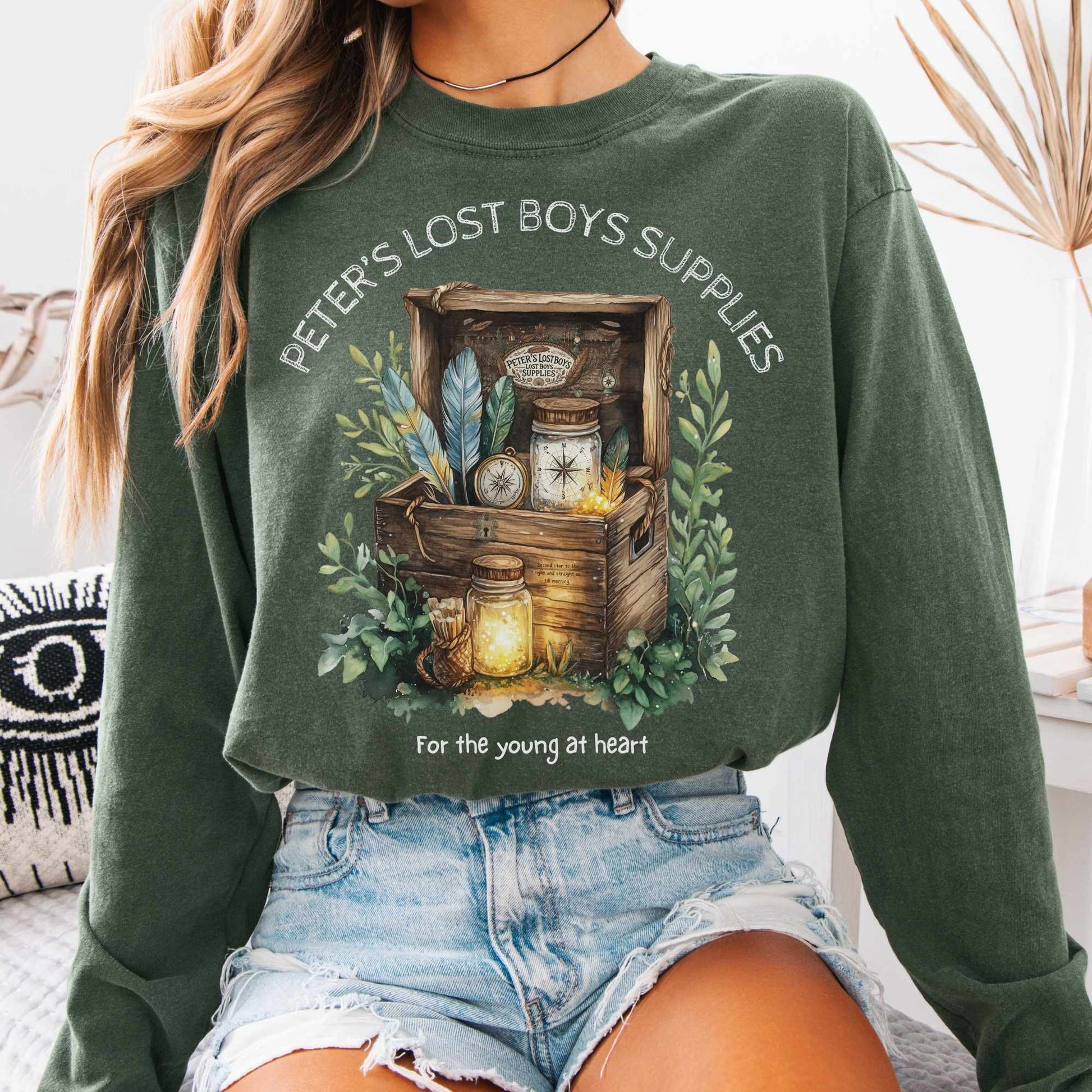 Long-sleeve Hemp / S Peter's Lost Boys Supplies Peter Pan Long Sleeved Shirt The Mystic Eden