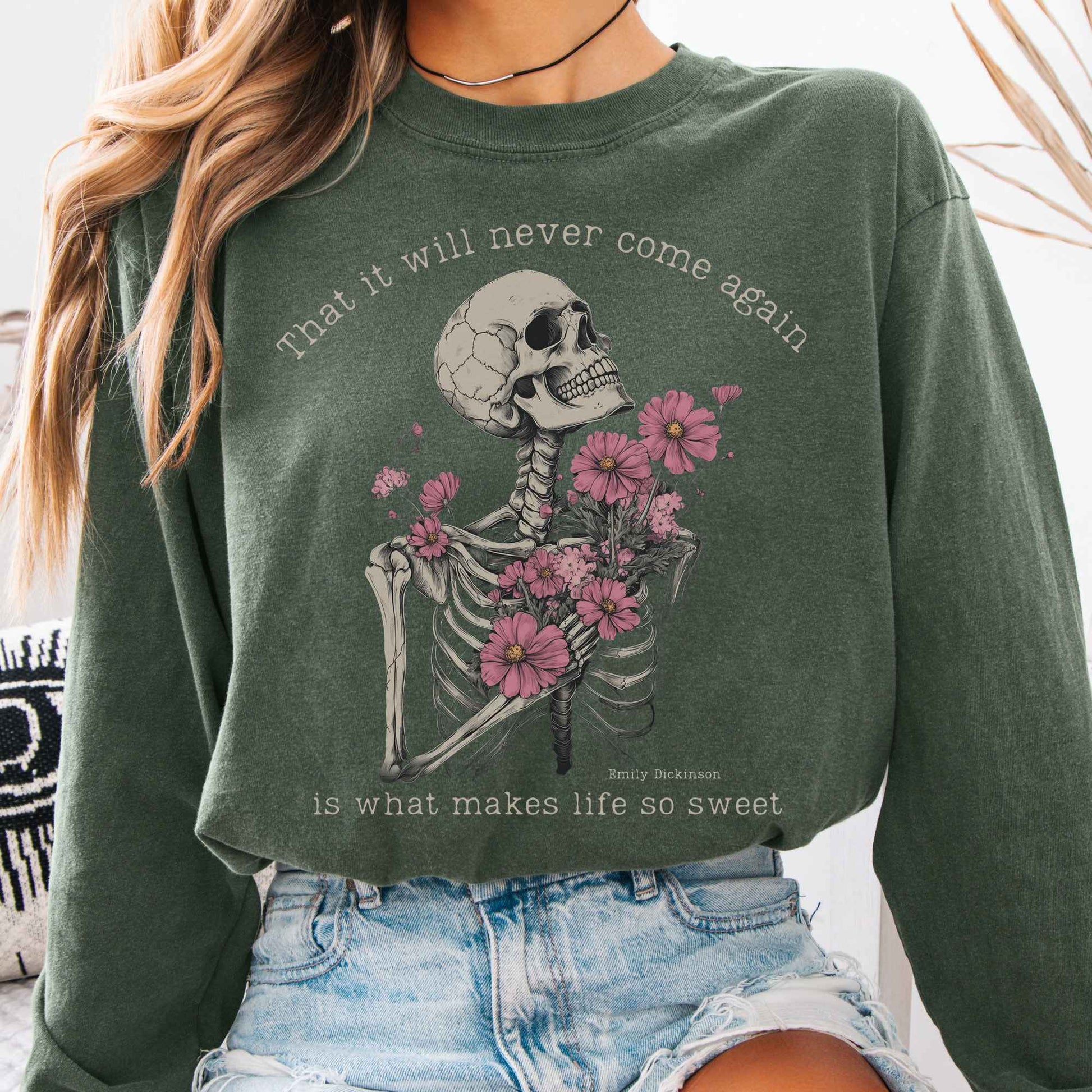 Long-sleeve Hemp / S That It Will Never Come Again Emily Dickinson Long Sleeve Tee The Mystic Eden