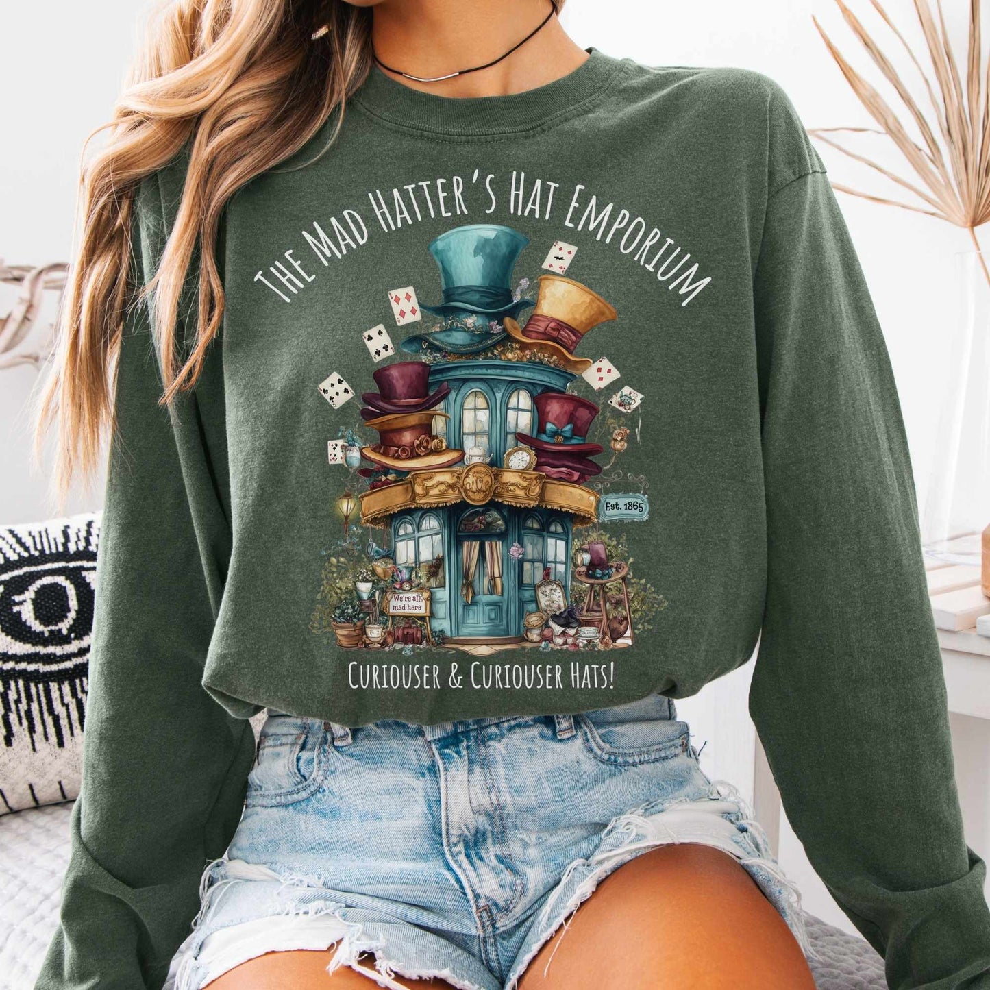 Long-sleeve Hemp / S The Mad Hatter's Hat Emporium Long Sleeved Shirt The Mystic Eden