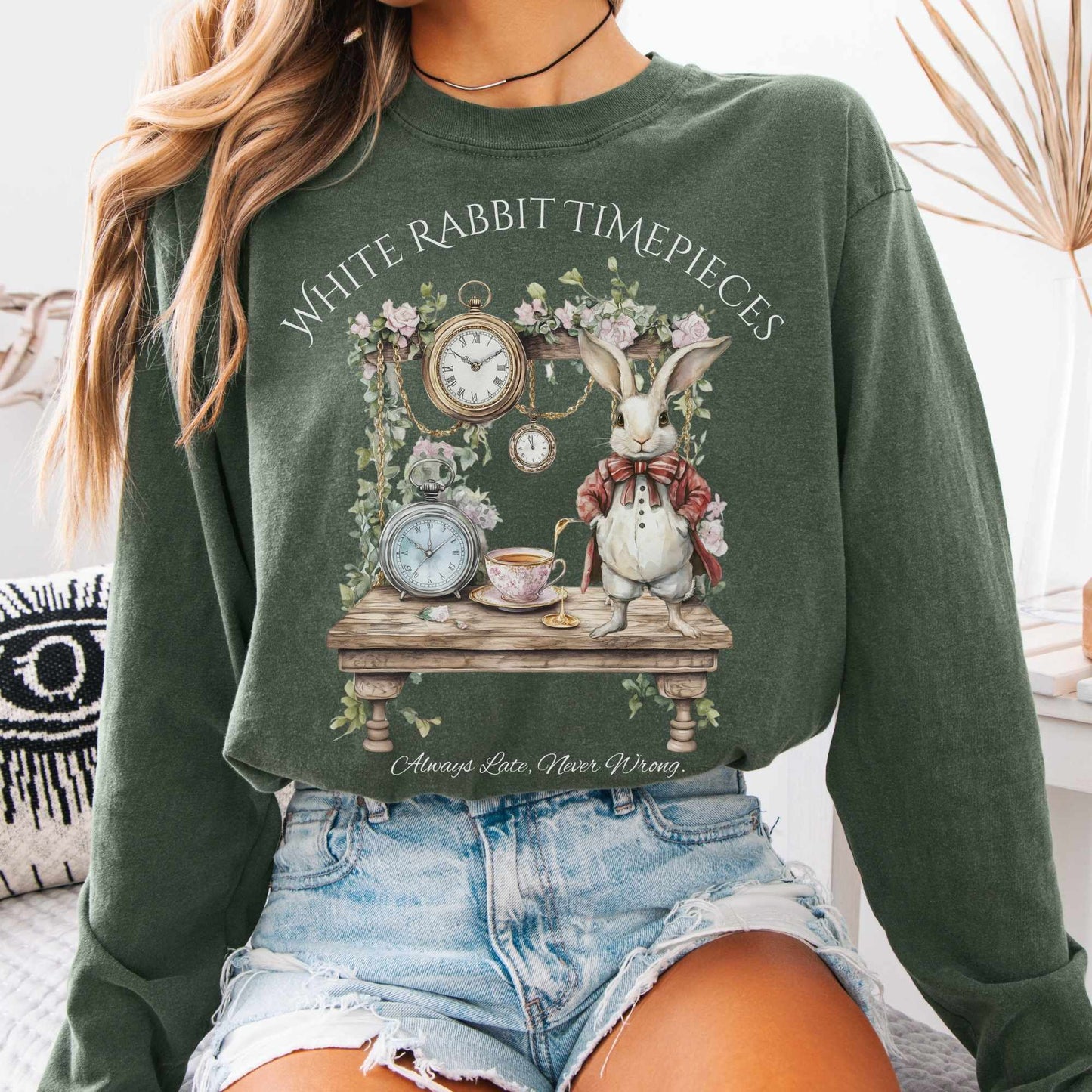 Long-sleeve Hemp / S White Rabbit Timepieces Long Sleeved Shirt The Mystic Eden