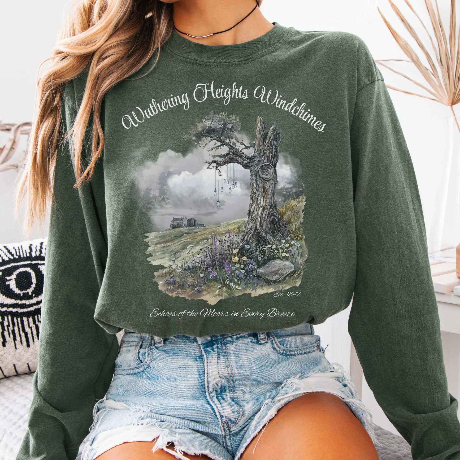Long-sleeve Hemp / S Wuthering Heights Windchimes Long Sleeved Shirt The Mystic Eden