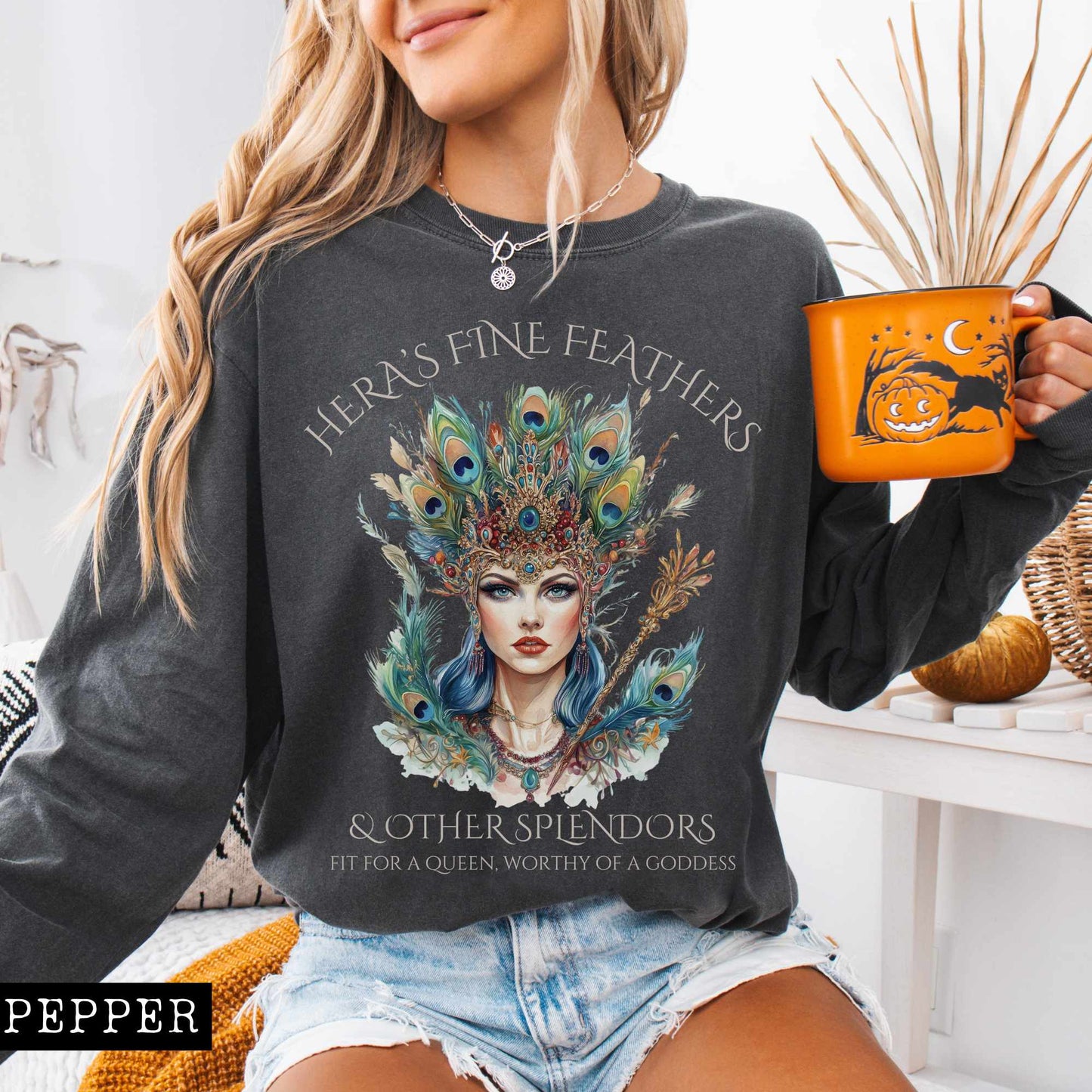 Long-sleeve Hera's Fine Feathers & Other Splendors Long Sleeved Shirt The Mystic Eden