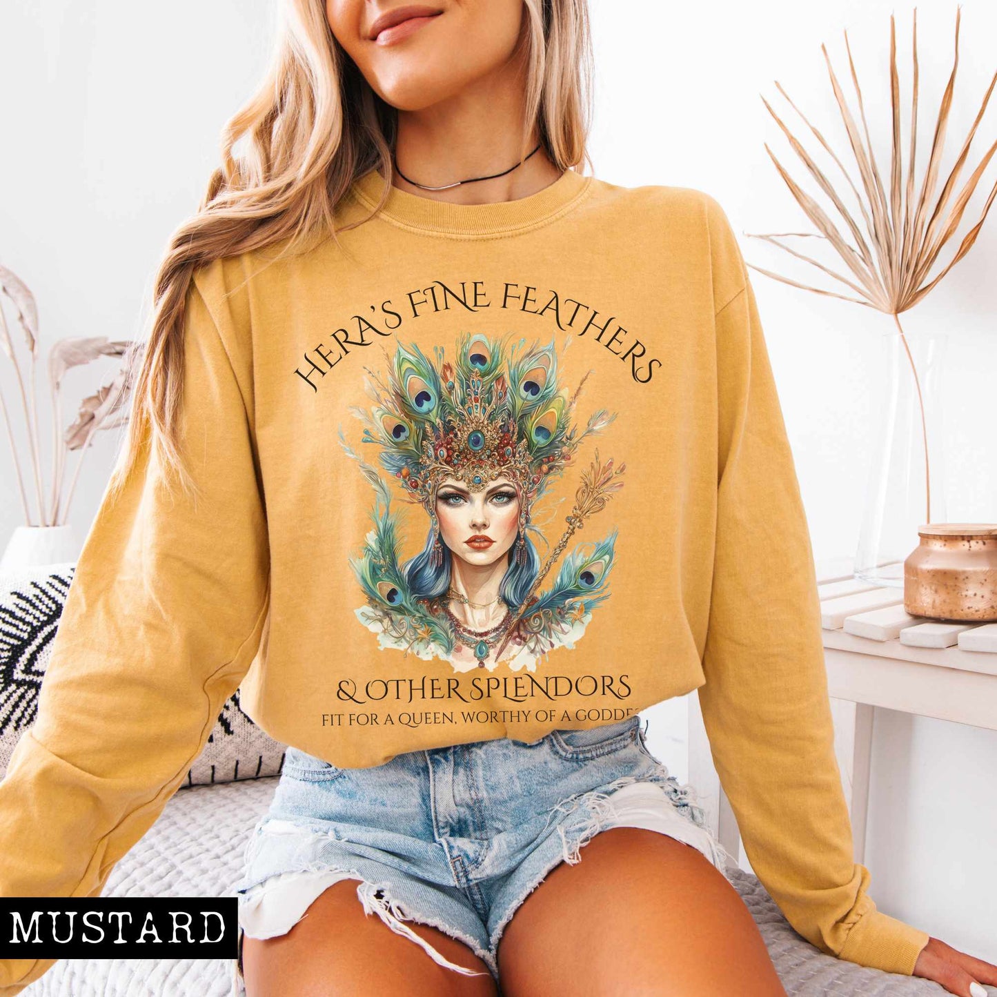 Long-sleeve Hera's Fine Feathers & Other Splendors Long Sleeved Shirt The Mystic Eden